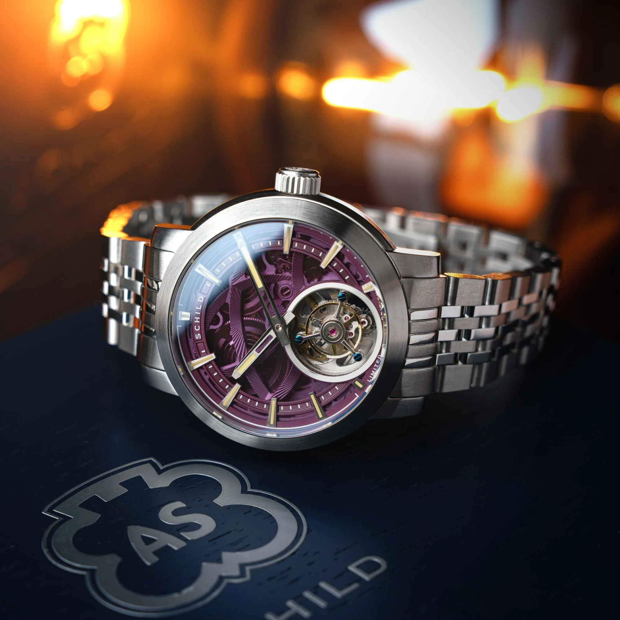Heinrich Tourbillon Limited Edition Purple / Steel Stainless Steel | Purple Dial - Image 2