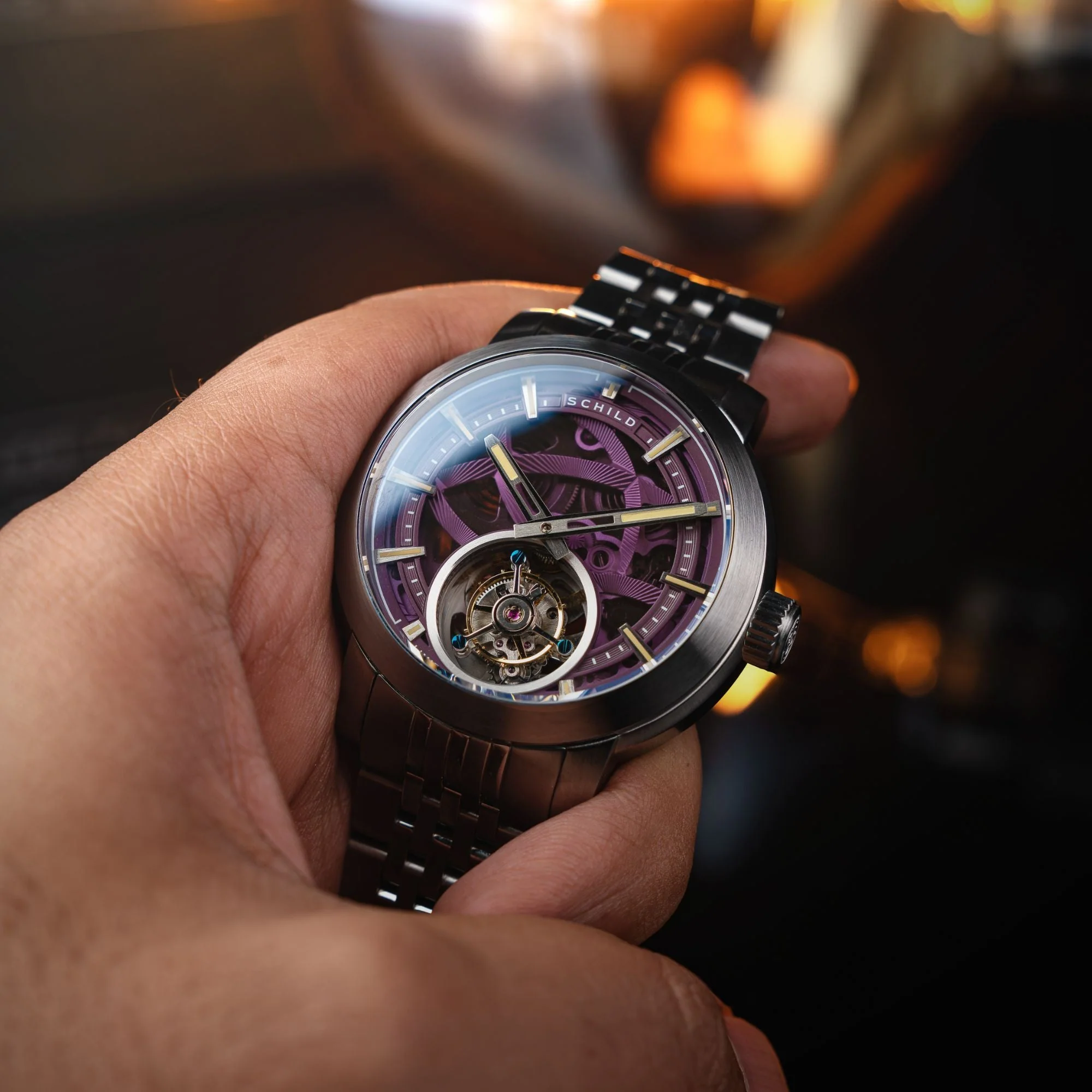 Heinrich Tourbillon Limited Edition Purple / Steel Stainless Steel | Purple Dial - Image 4