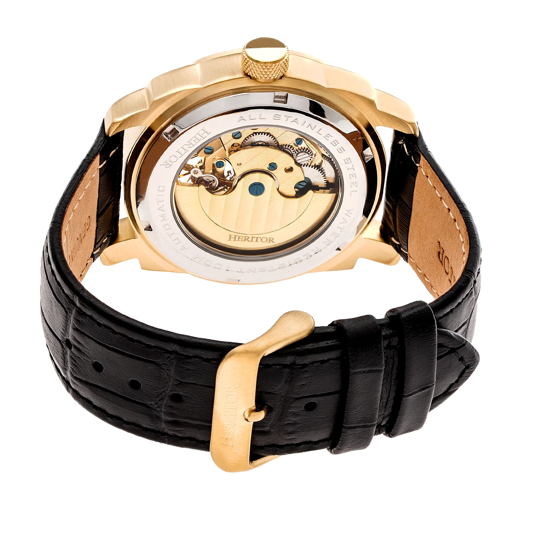 Helmsley Dual Time Automatic Gold/Black | Black Dial - Image 2
