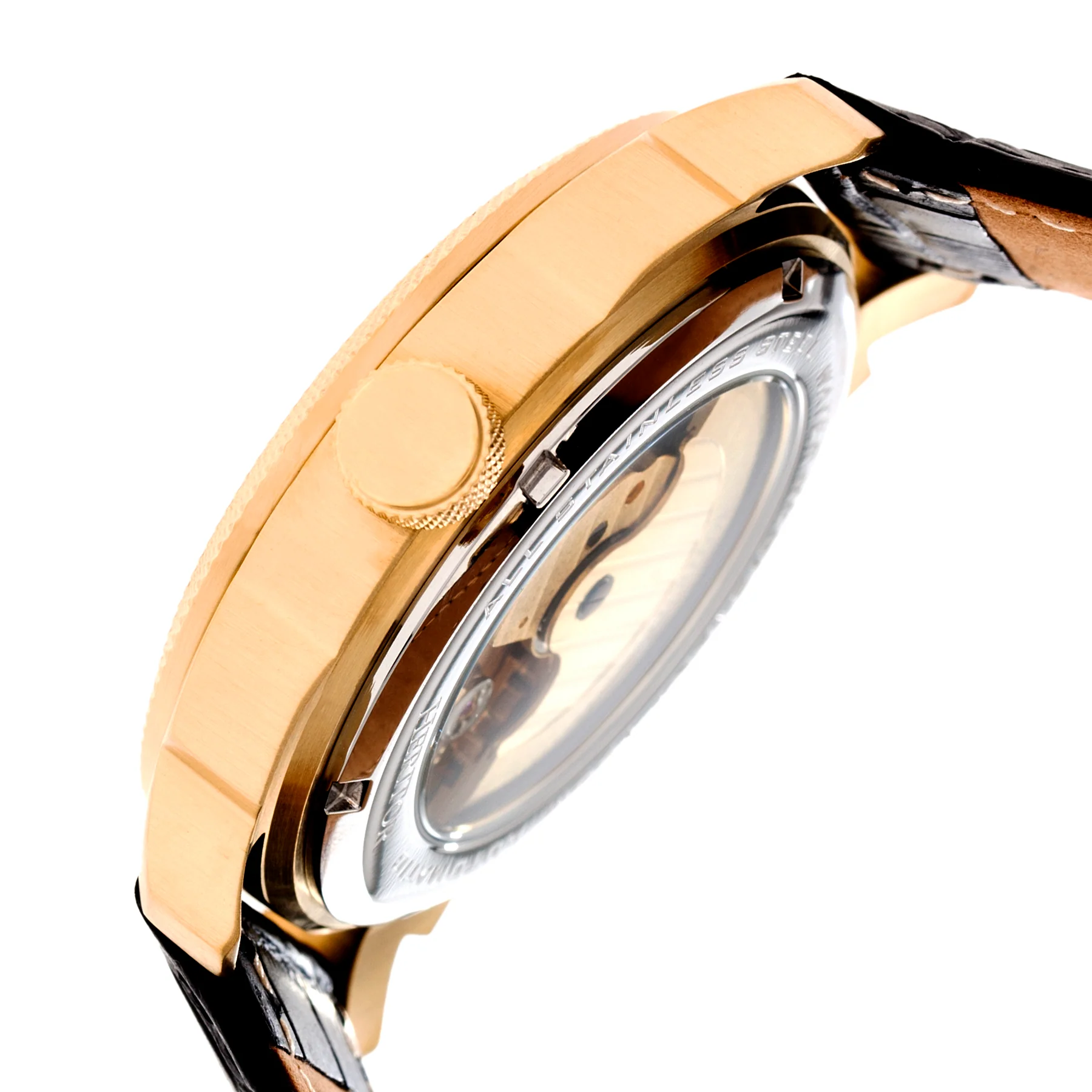 Helmsley Dual Time Automatic Gold/Black | Black Dial - Image 3