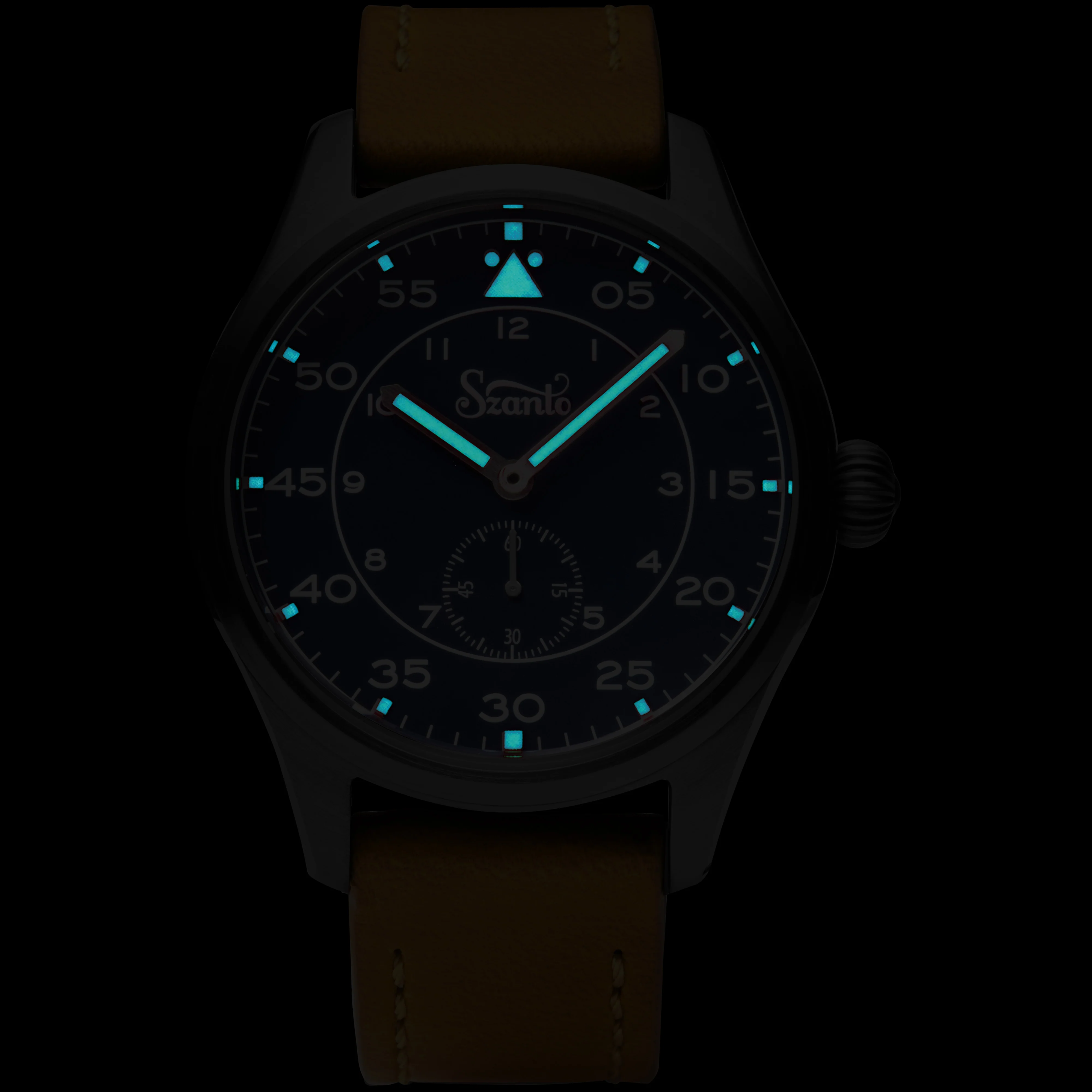 Heritage Aviator 2750 Series Gun Gray / Black / Tan | Black Dial - Image 4