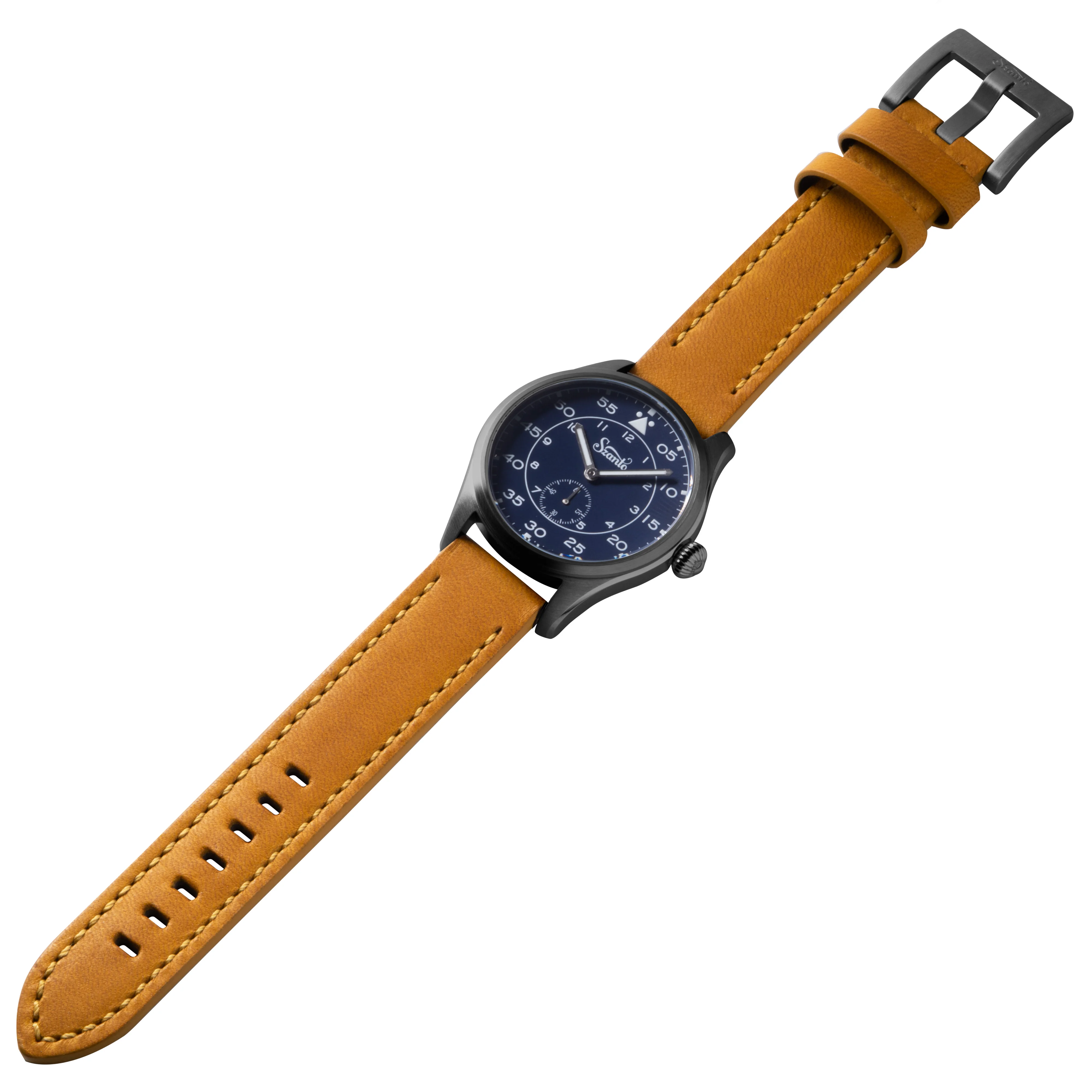 Heritage Aviator 2750 Series Gun Gray / Blue / Tan | Blue Dial - Image 2