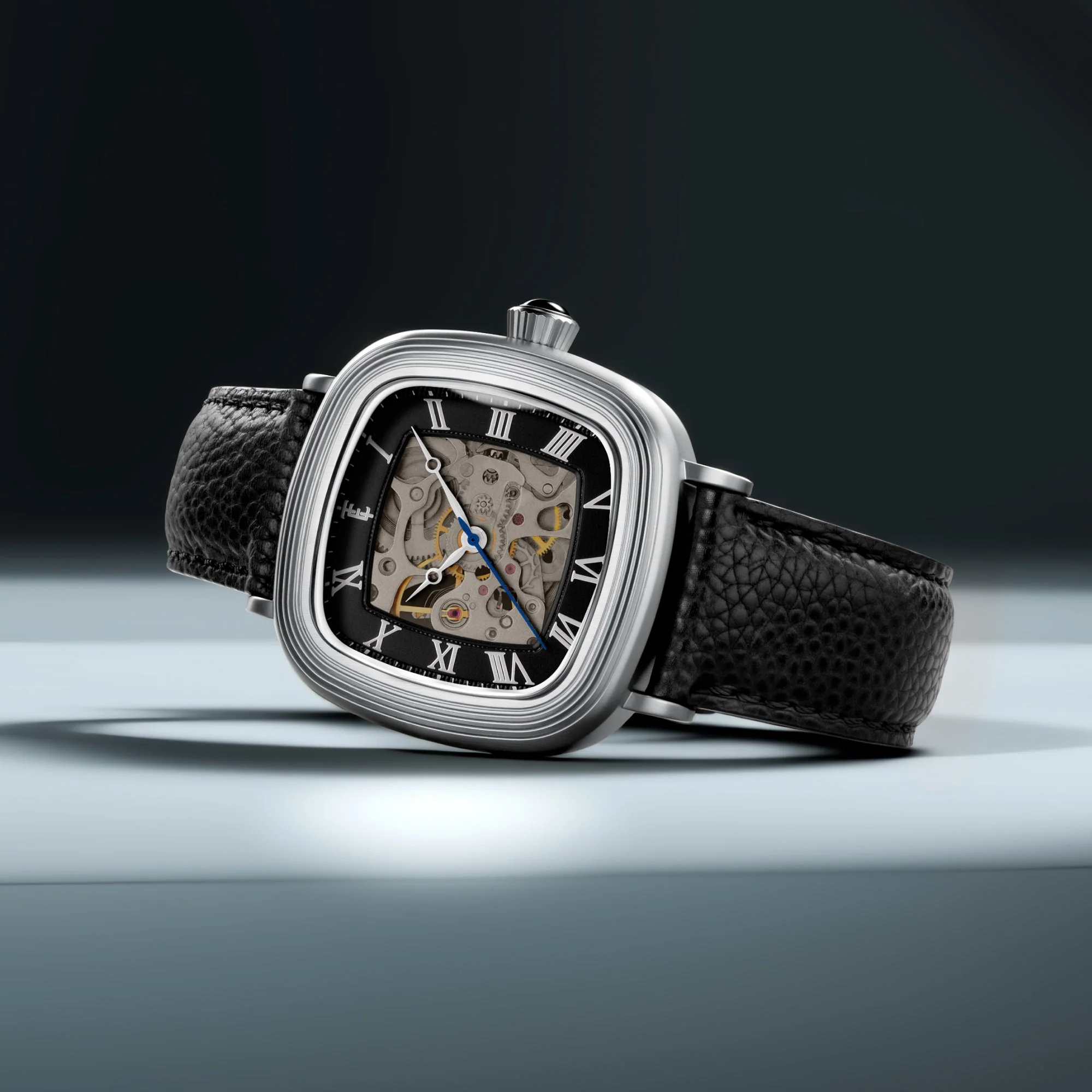 Heritage Chester Skeleton Automatic Black / Genuine Leather | Black Dial - Image 4