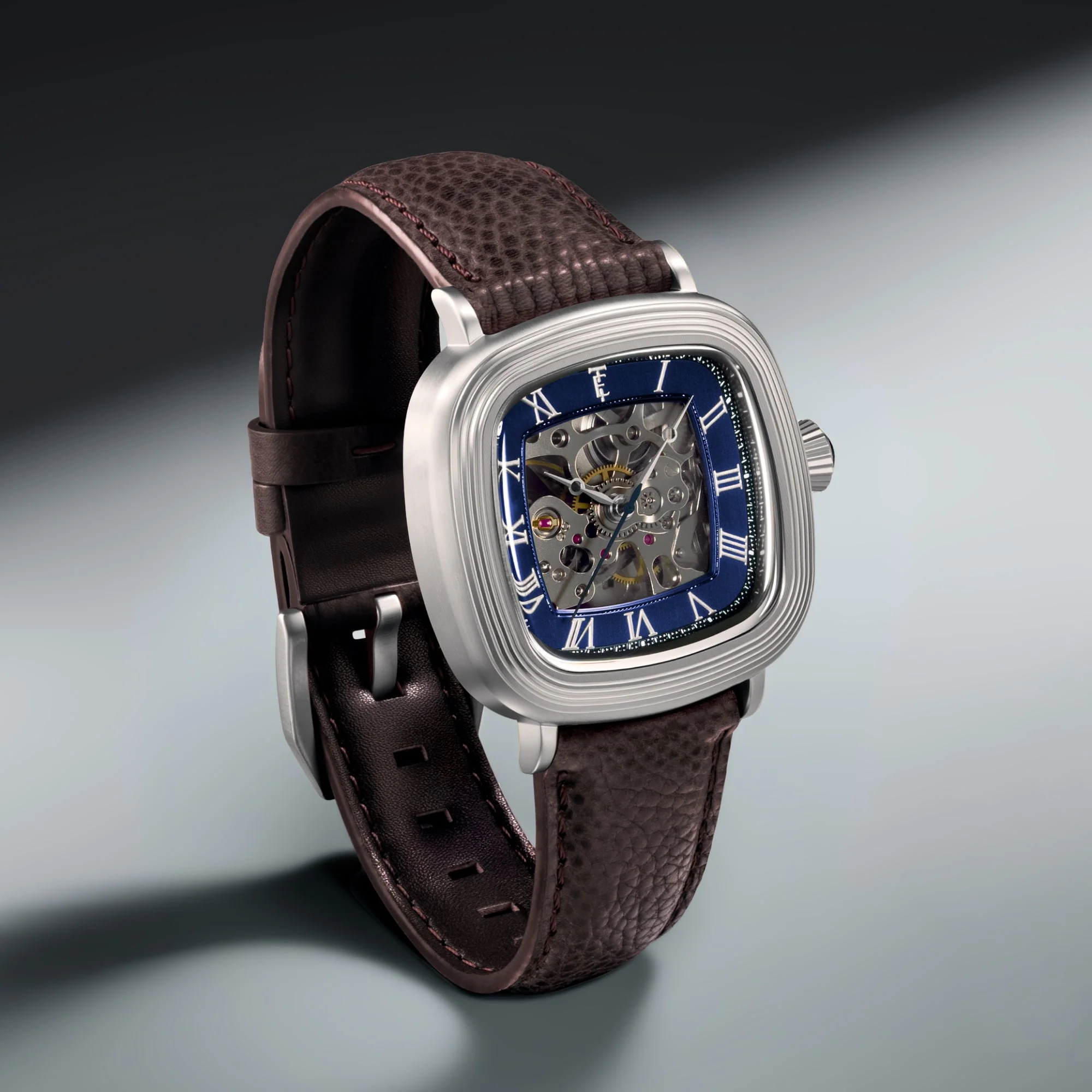 Heritage Chester Skeleton Automatic Blue / Genuine Leather | Blue Dial - Image 3