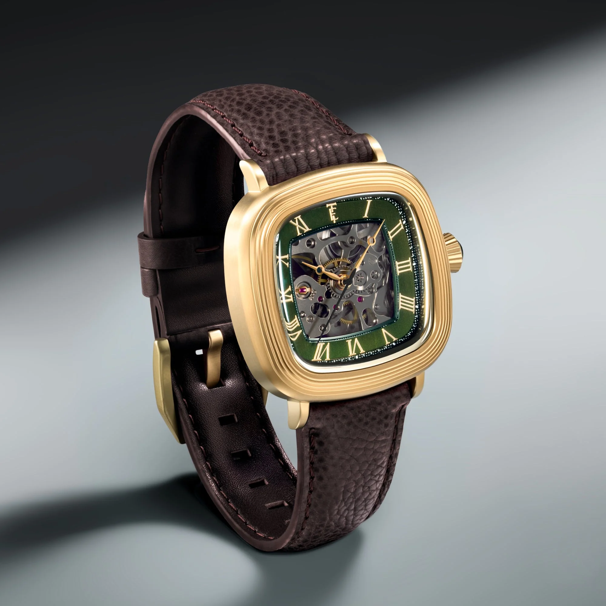 Heritage Chester Skeleton Automatic Green / Genuine Leather | Green Dial - Image 3