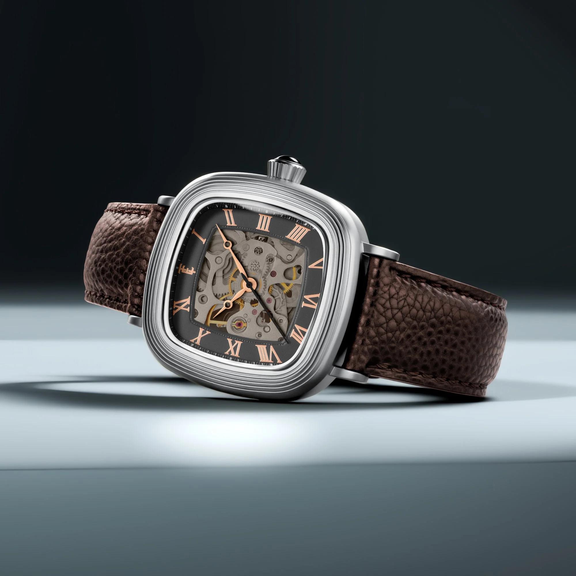 Heritage Chester Skeleton Automatic Grey / Genuine Leather | Grey Dial - Image 4