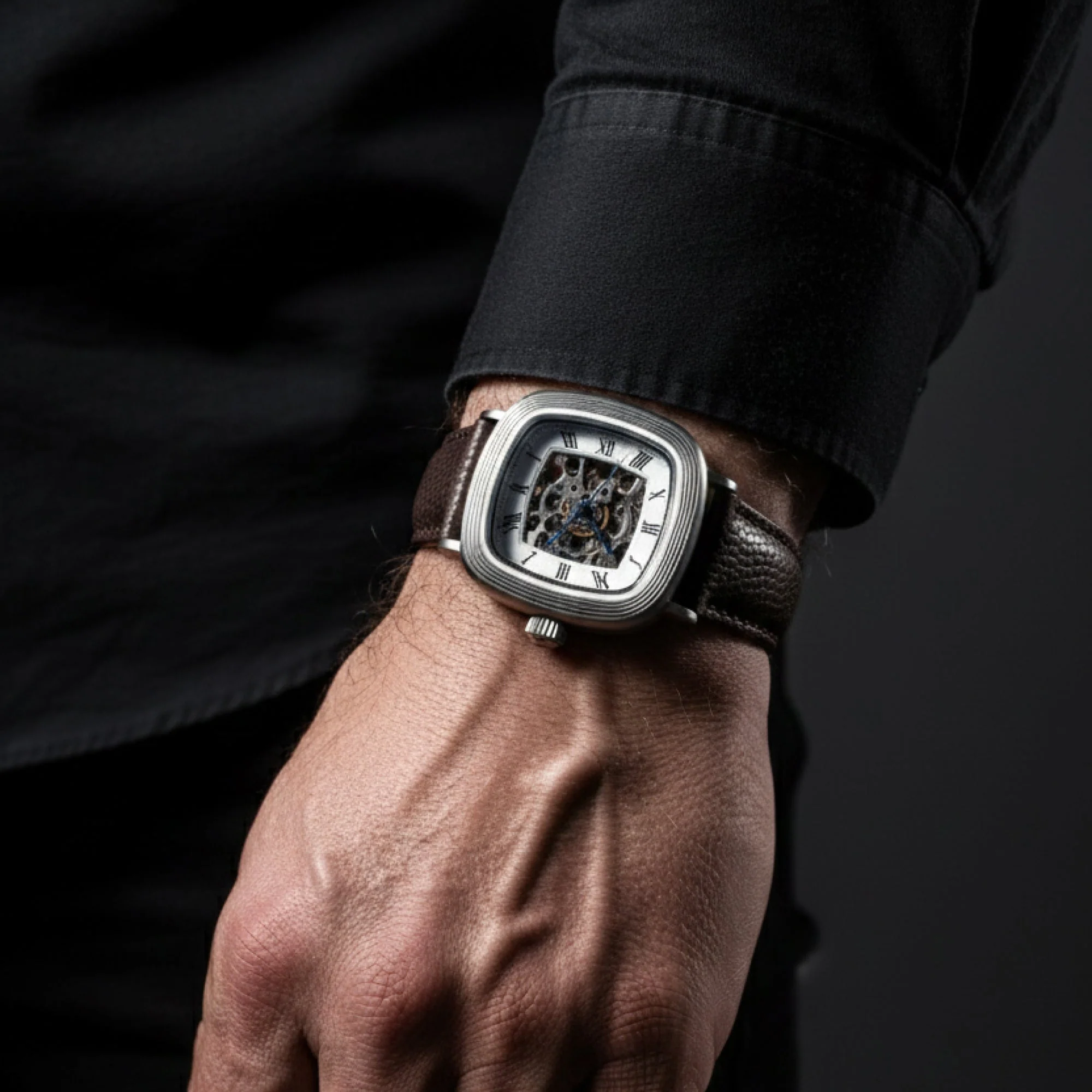 Heritage Chester Skeleton Automatic White / Genuine Leather | White Dial - Image 2
