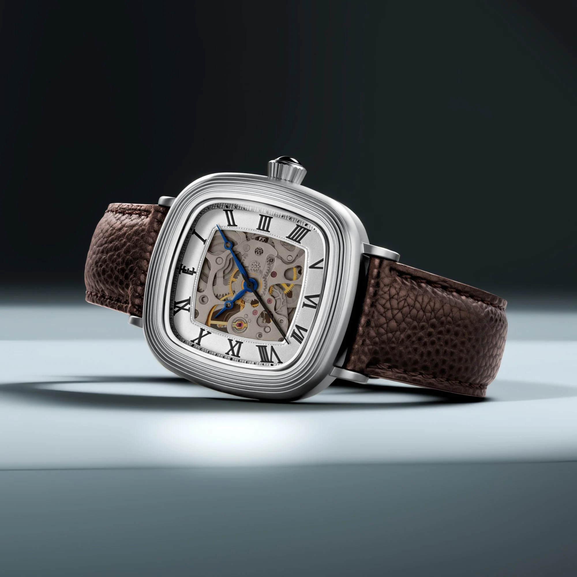 Heritage Chester Skeleton Automatic White / Genuine Leather | White Dial - Image 4