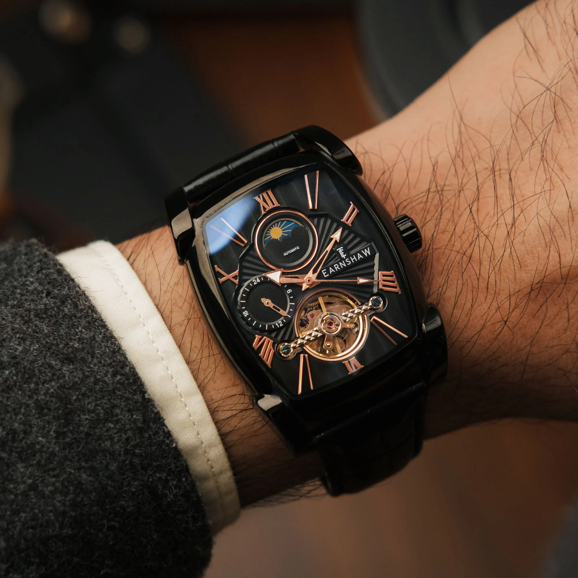 Heritage Kensington Multifunction Automatic Black & Rose Gold / Black Leather | Black Dial - Image 2
