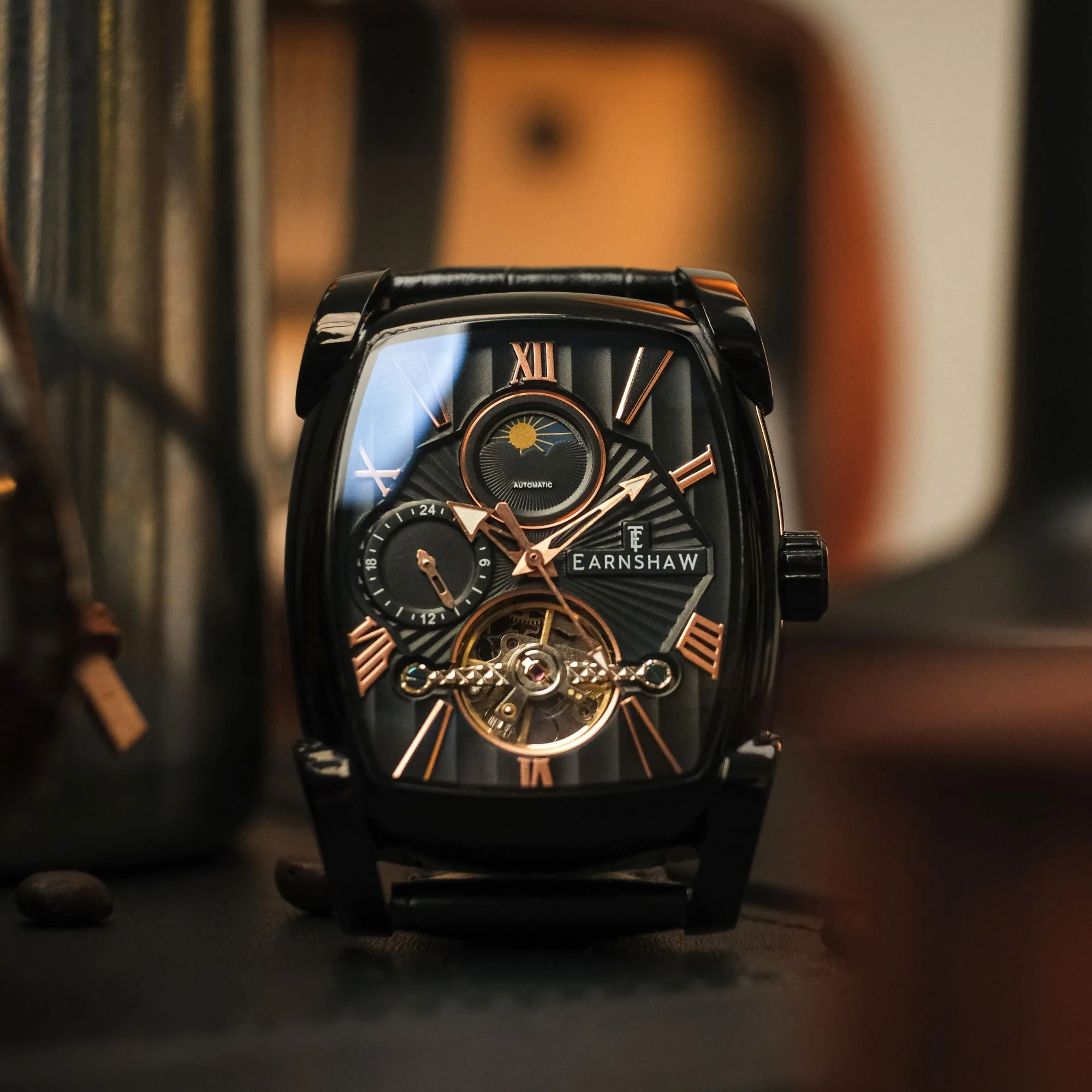 Heritage Kensington Multifunction Automatic Black & Rose Gold / Black Leather | Black Dial - Image 4