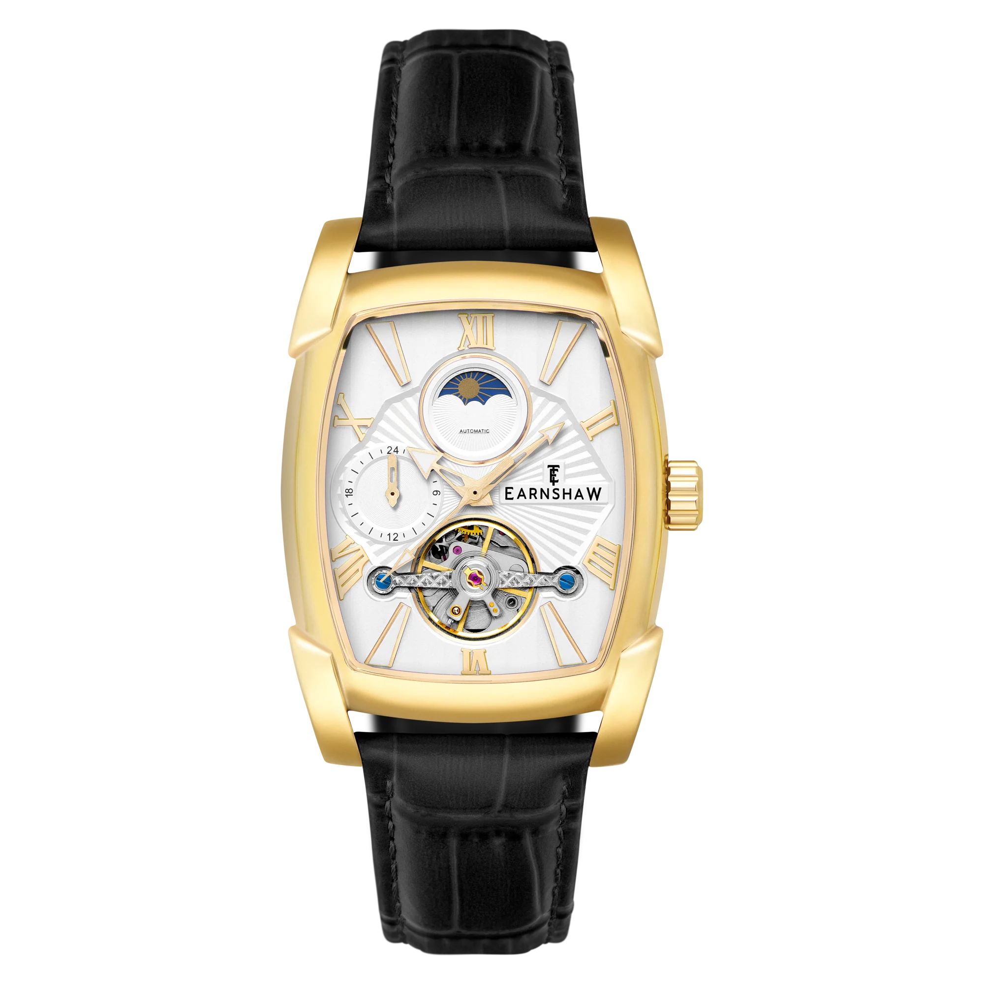 Heritage Kensington Multifunction Automatic White / Black Leather | White Dial