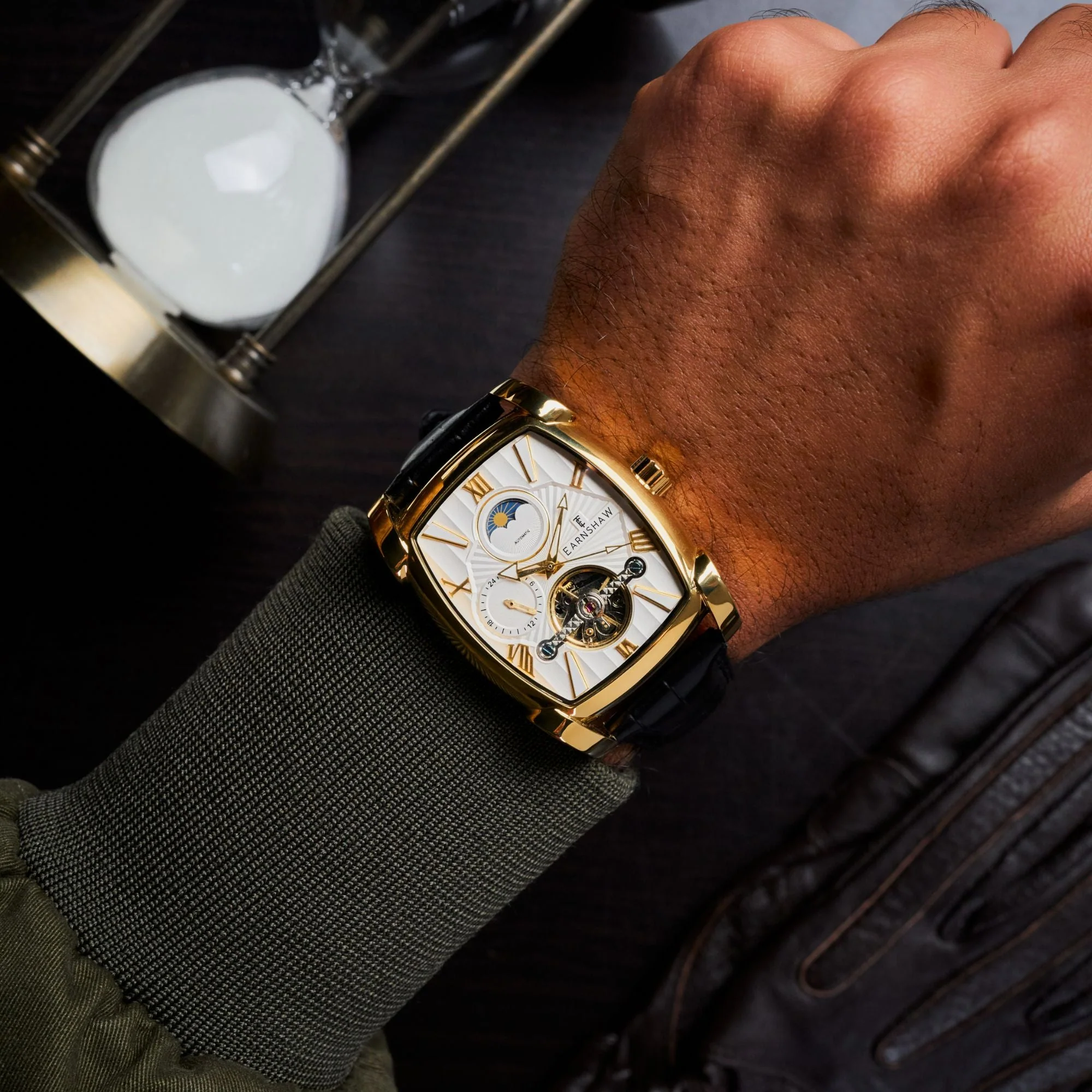 Heritage Kensington Multifunction Automatic White / Black Leather | White Dial - Image 2