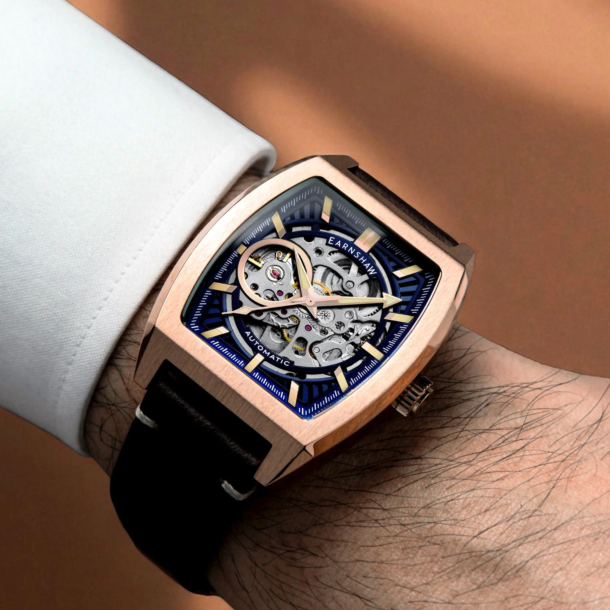 Heritage Wellington Skeleton Automatic Blue / Genuine Leather | Blue Dial - Image 2