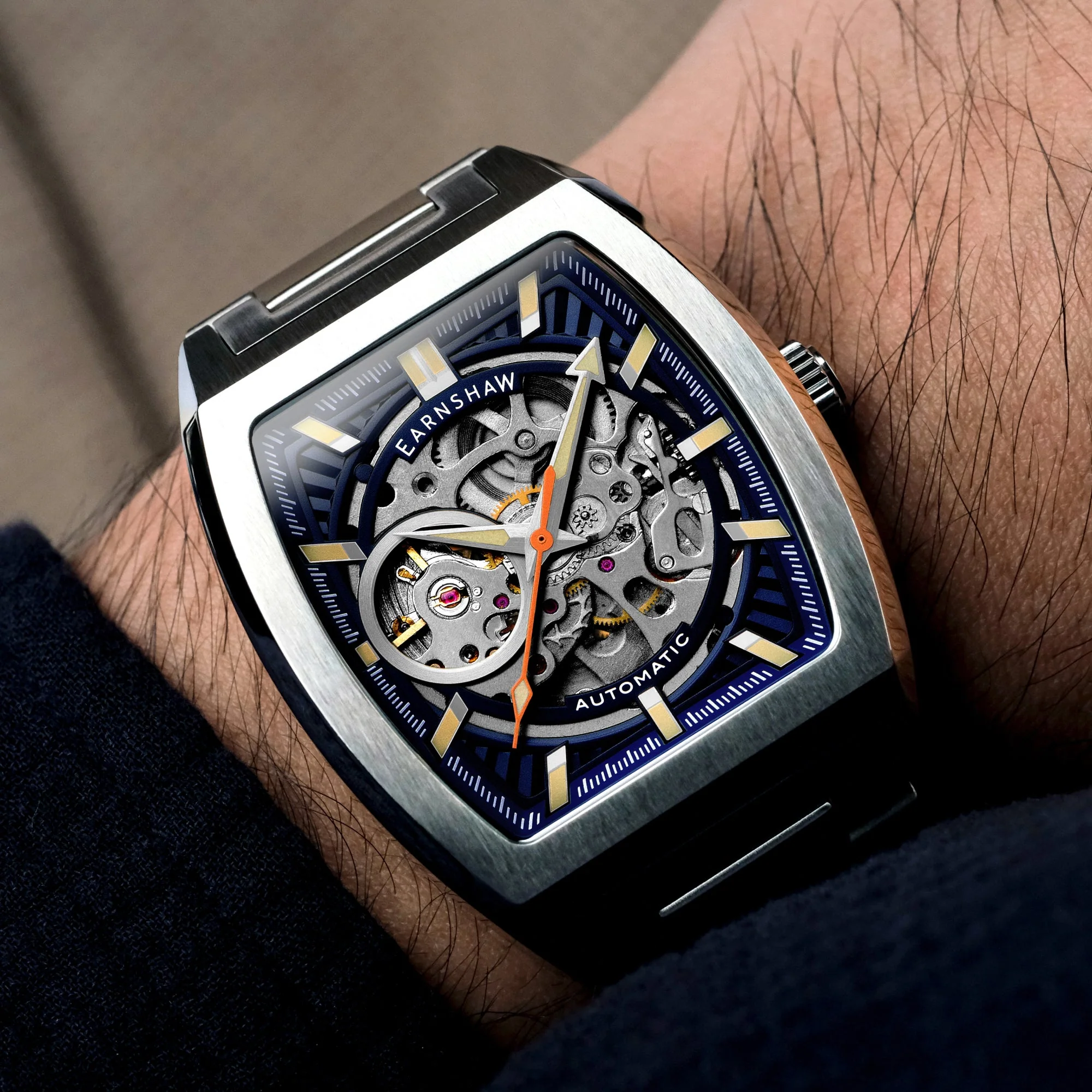 Heritage Wellington Skeleton Automatic Blue / Stainless Steel Blue Dial - Image 2