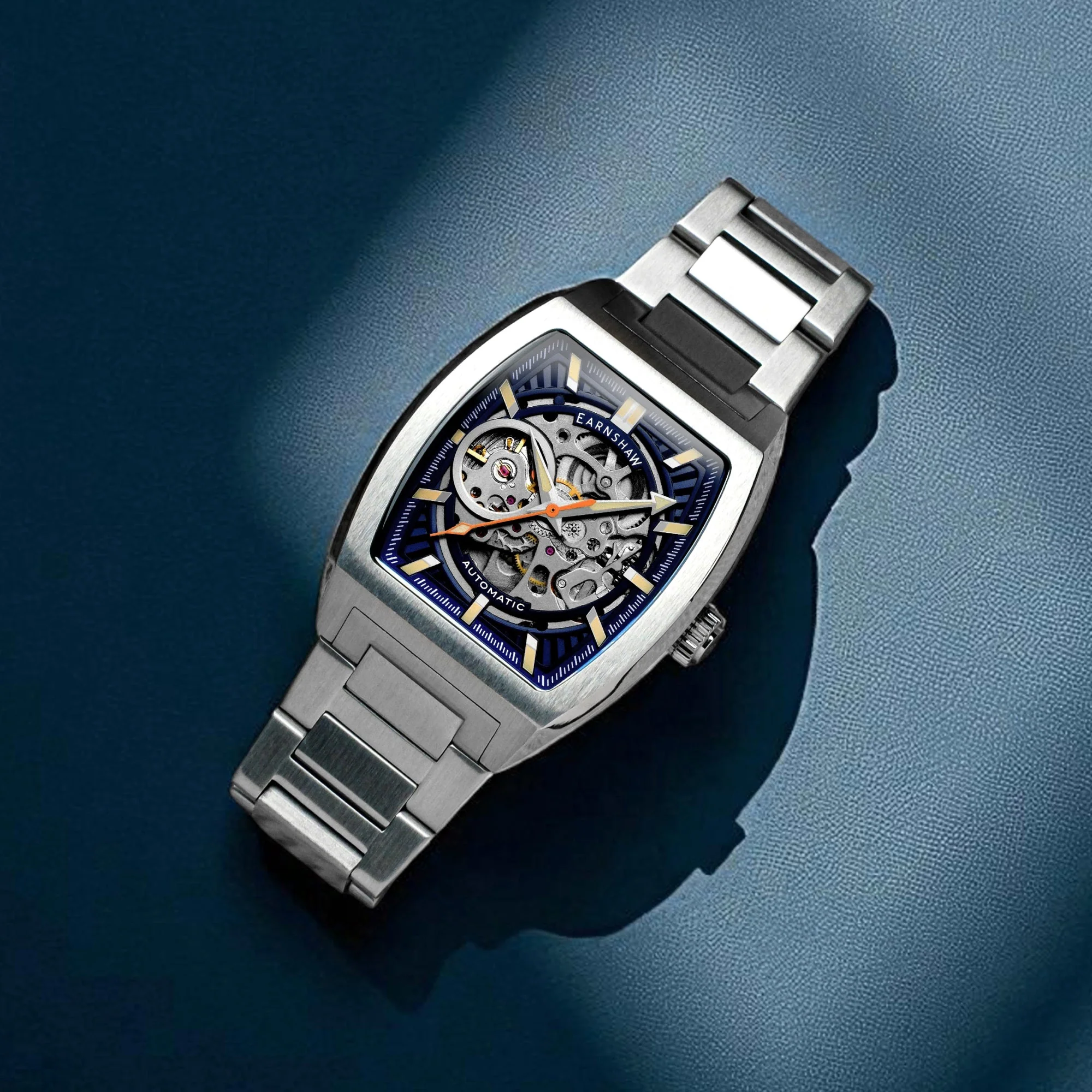 Heritage Wellington Skeleton Automatic Blue / Stainless Steel Blue Dial - Image 4
