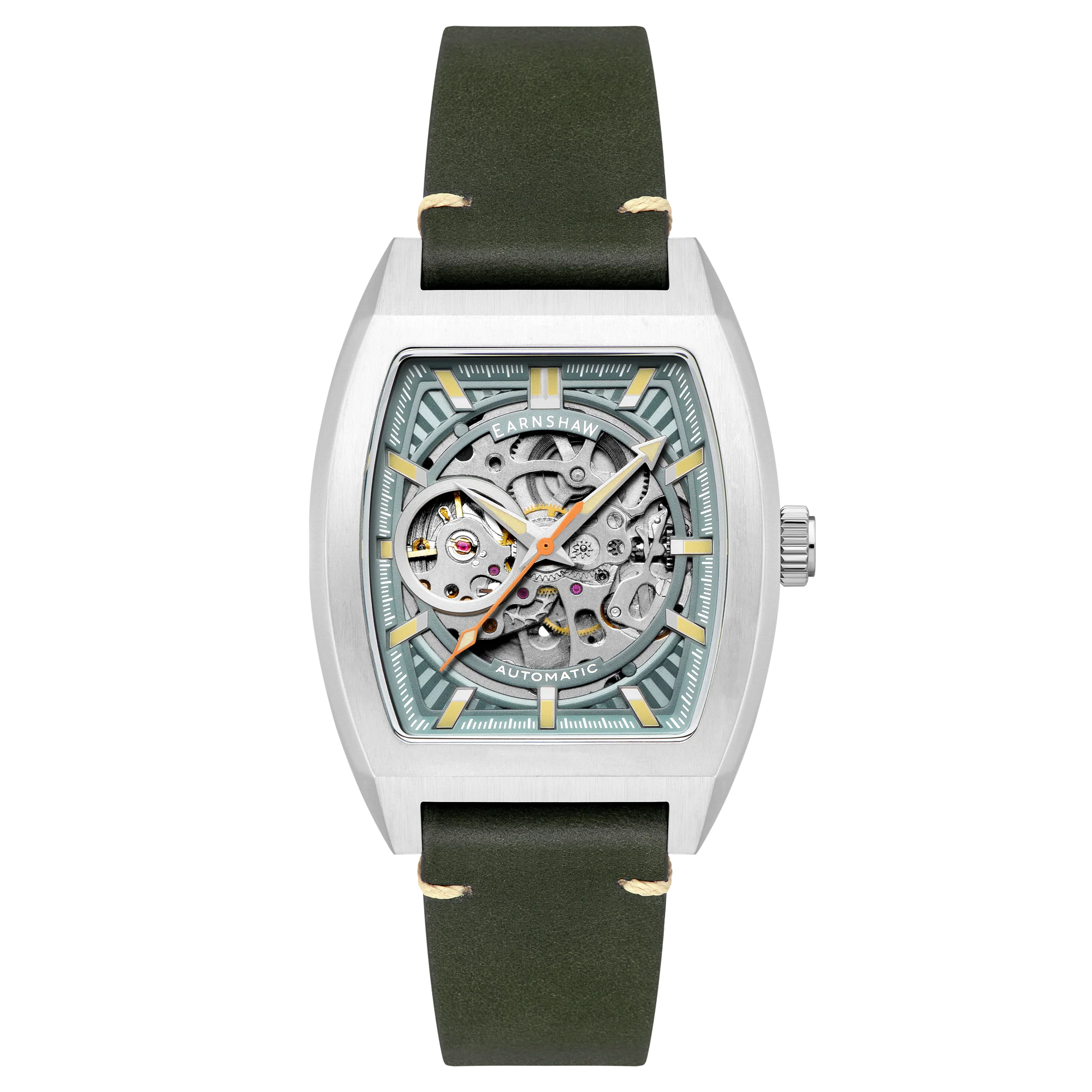 Heritage Wellington Skeleton Automatic Green / Genuine Leather | Green Dial