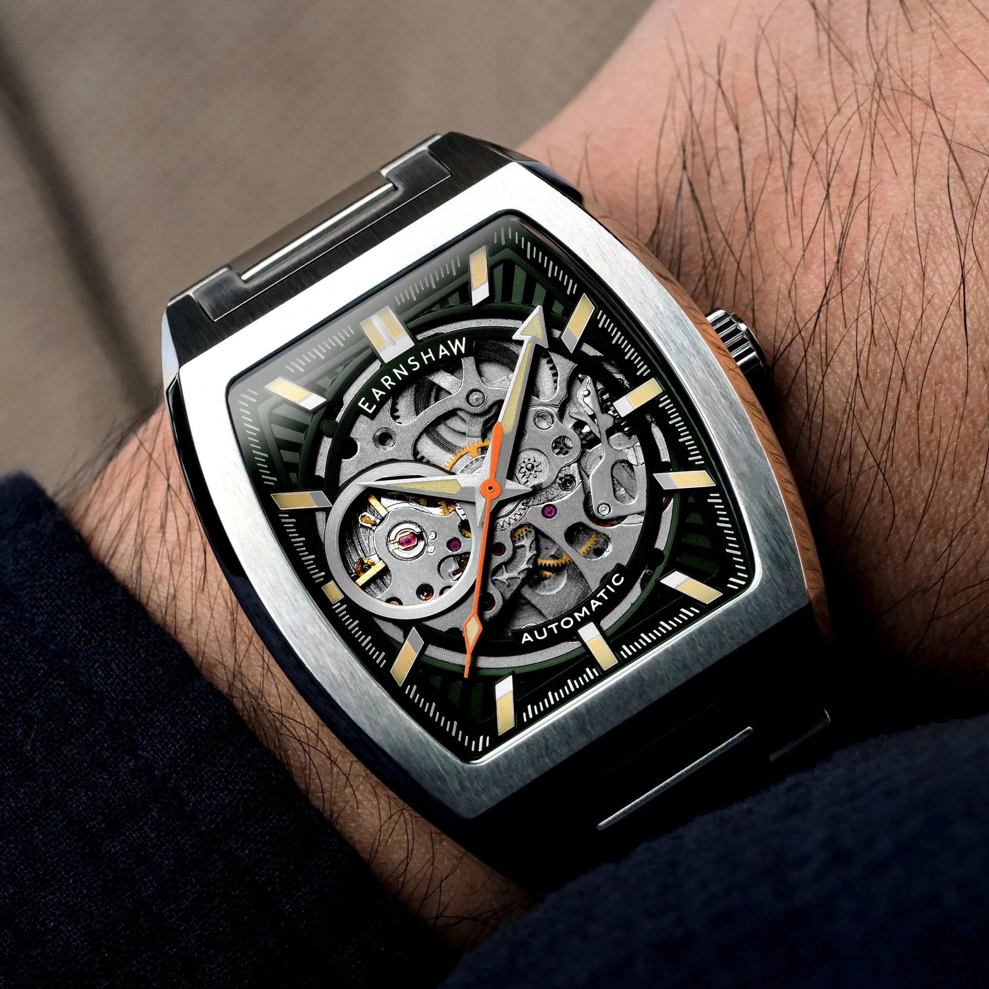 Heritage Wellington Skeleton Automatic Green / Stainless Steel | Green Dial - Image 2