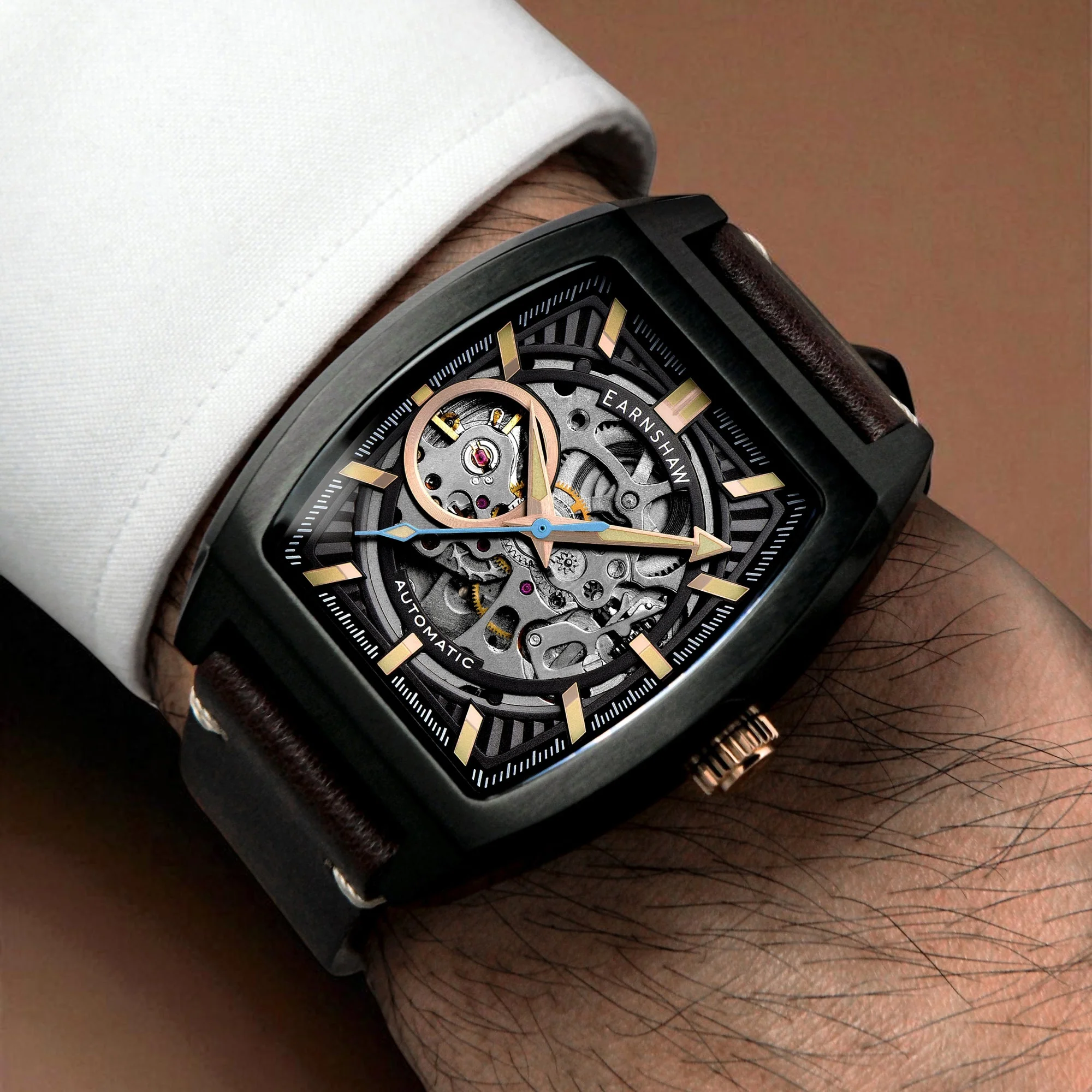 Heritage Wellington Skeleton Automatic Grey / Genuine Leather | Grey Dial - Image 2