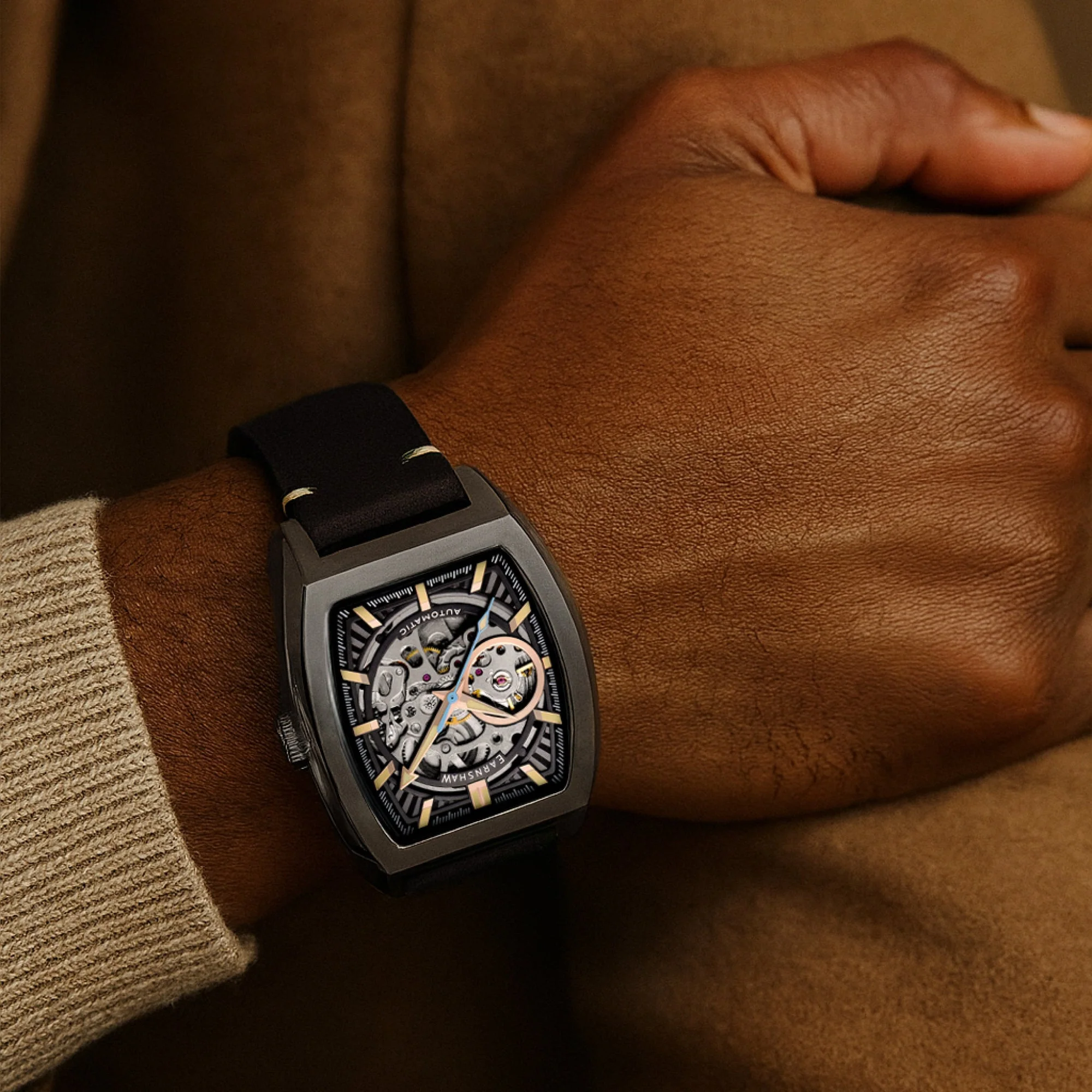 Heritage Wellington Skeleton Automatic Grey / Genuine Leather | Grey Dial - Image 4