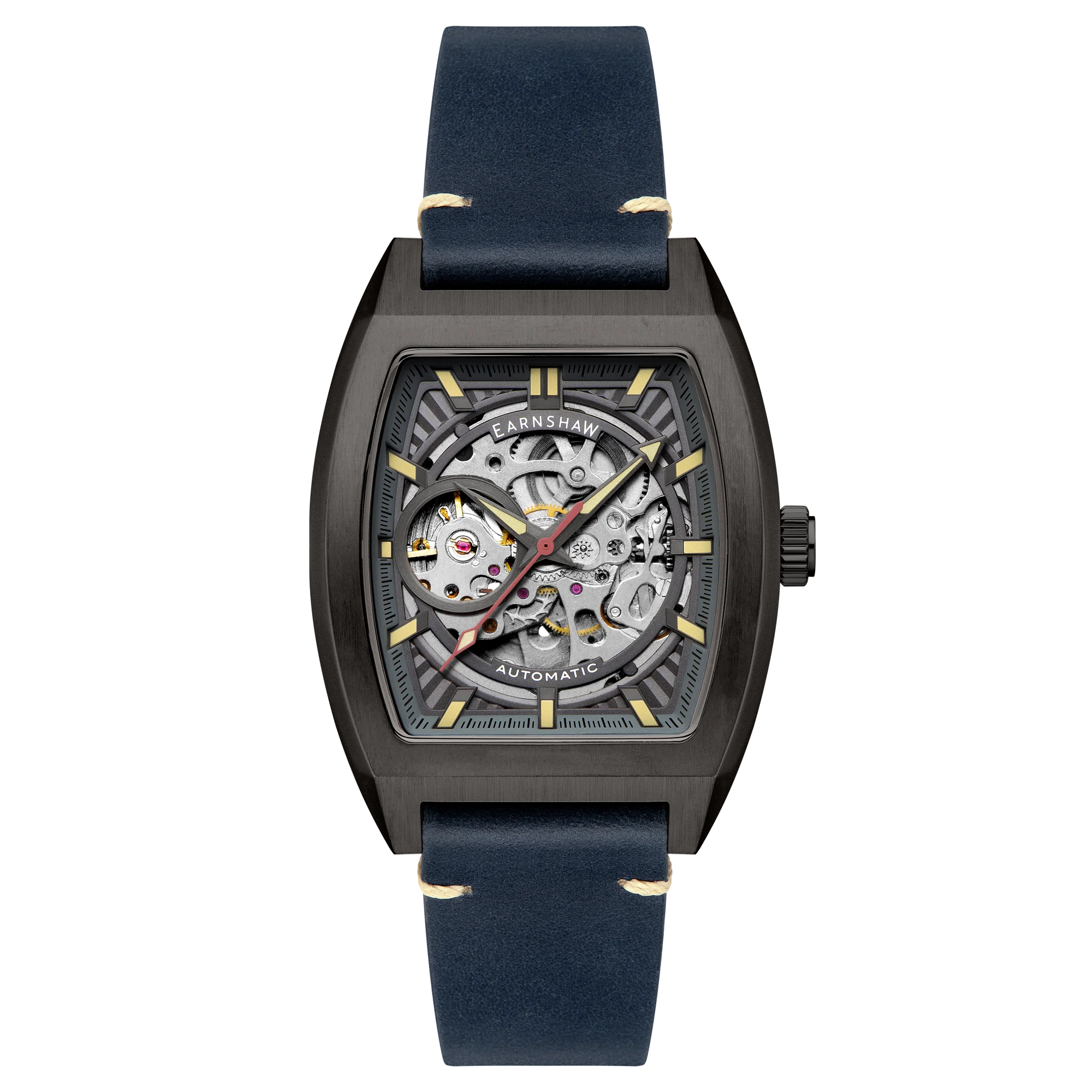 Heritage Wellington Skeleton Automatic Grey / Genuine Leather Grey Dial