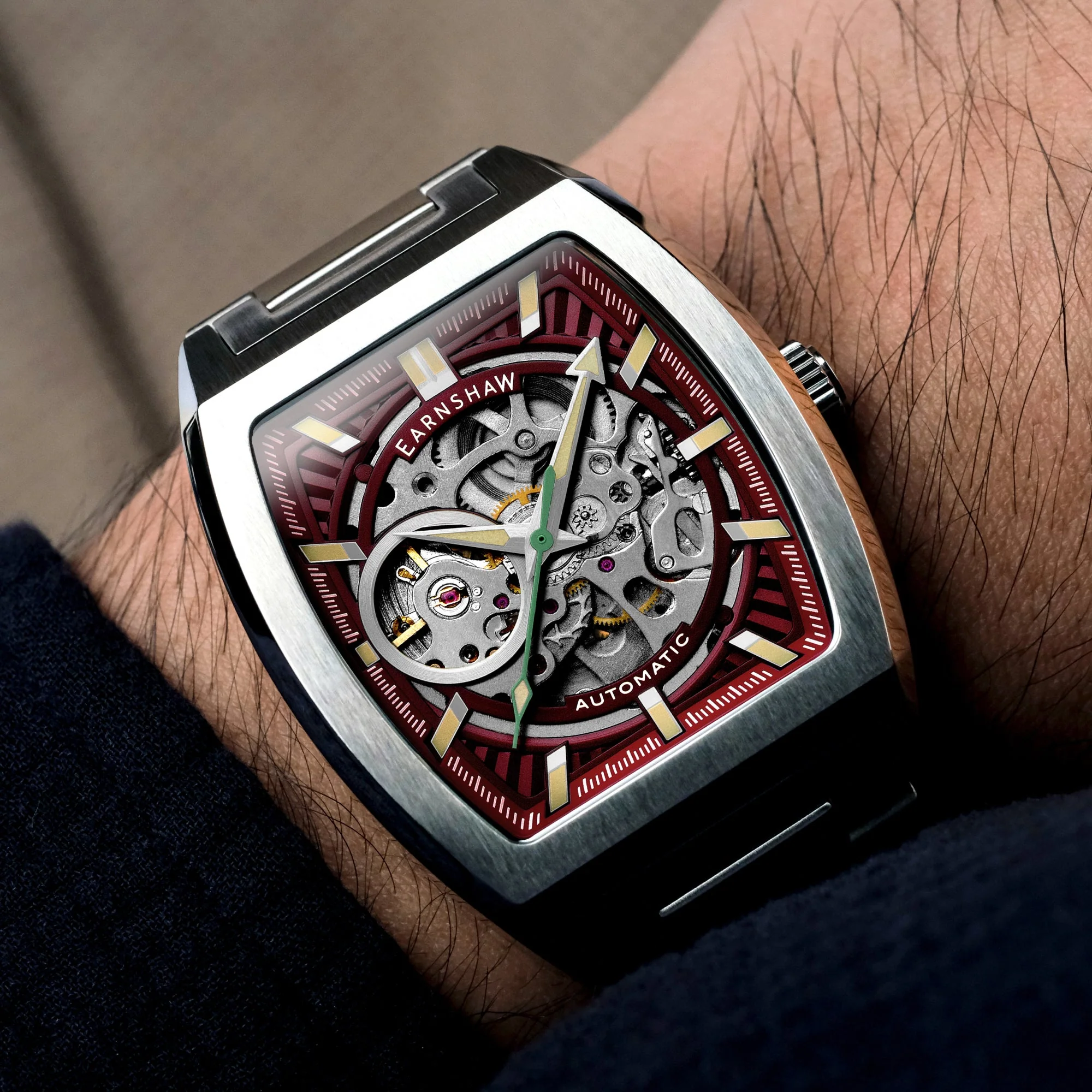 Heritage Wellington Skeleton Automatic Red / Stainless Steel | Red Dial - Image 2