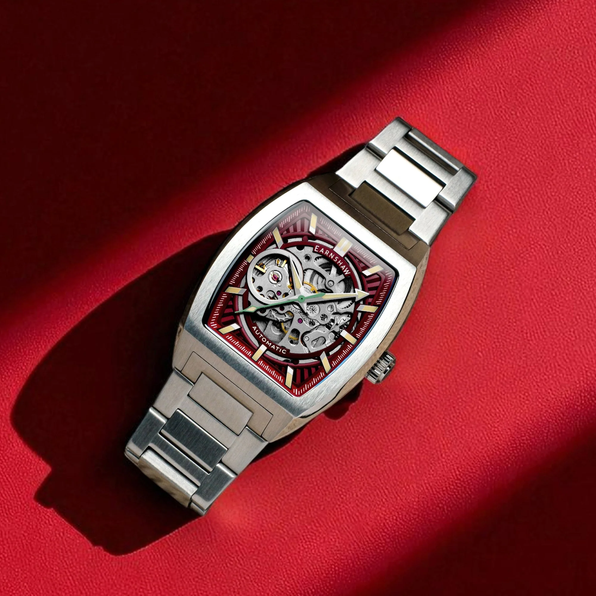 Heritage Wellington Skeleton Automatic Red / Stainless Steel | Red Dial - Image 4