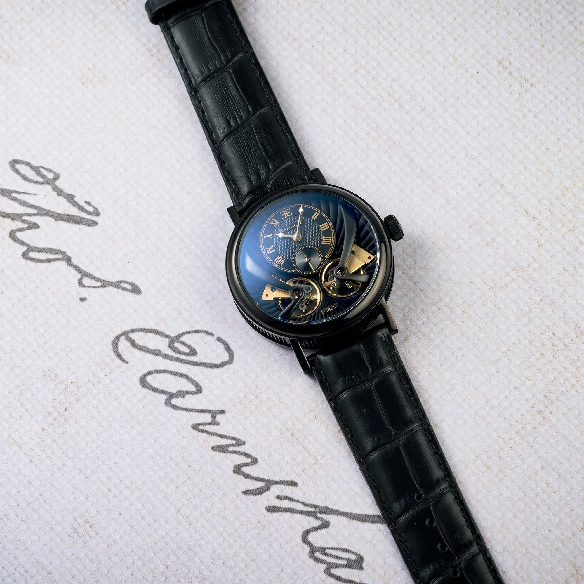 Thomas Earnshaw Beaufort Anatolia Automatic Black / Leather | Black Dial - Image 5