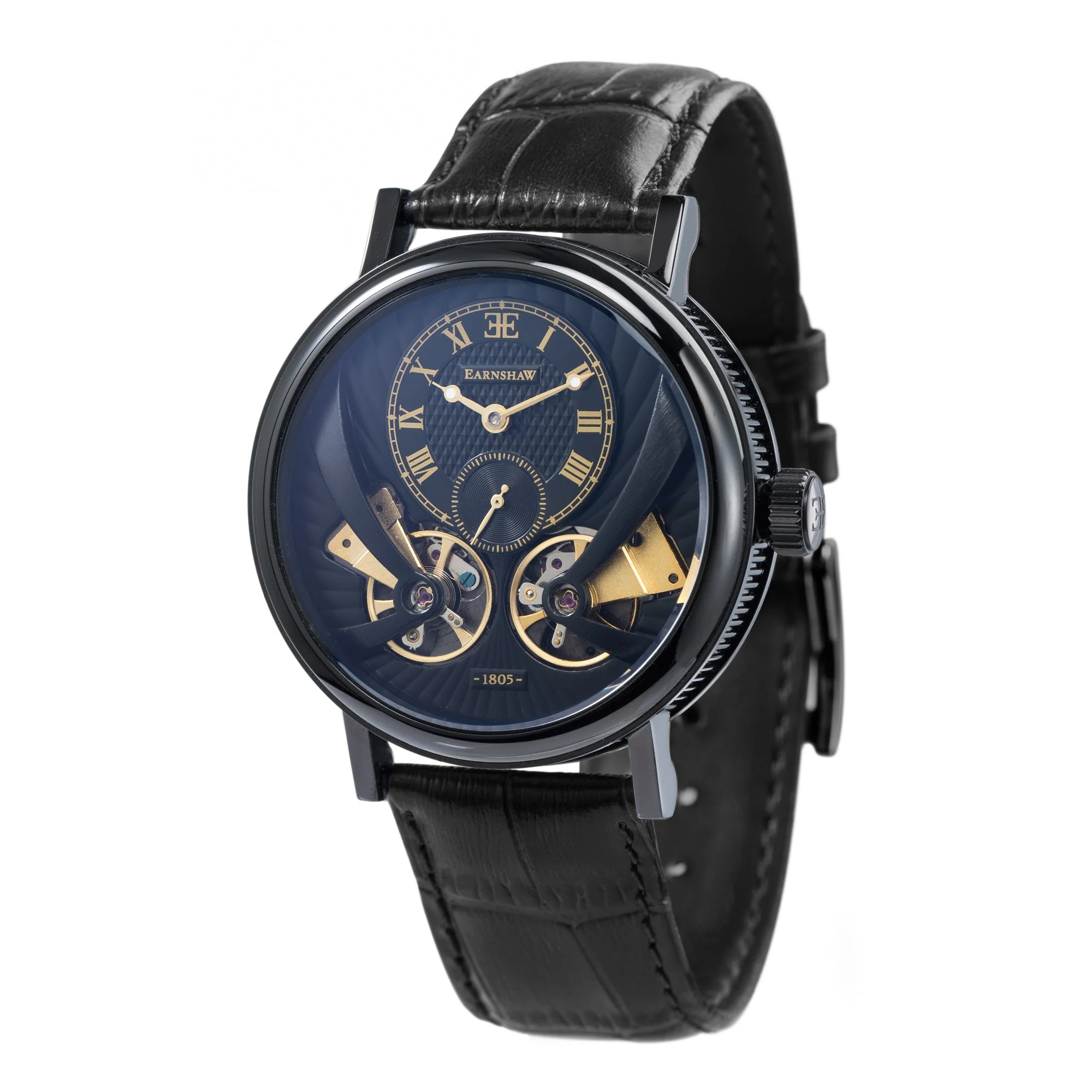 Thomas Earnshaw Beaufort Anatolia Automatic Black / Leather | Black Dial - Image 6