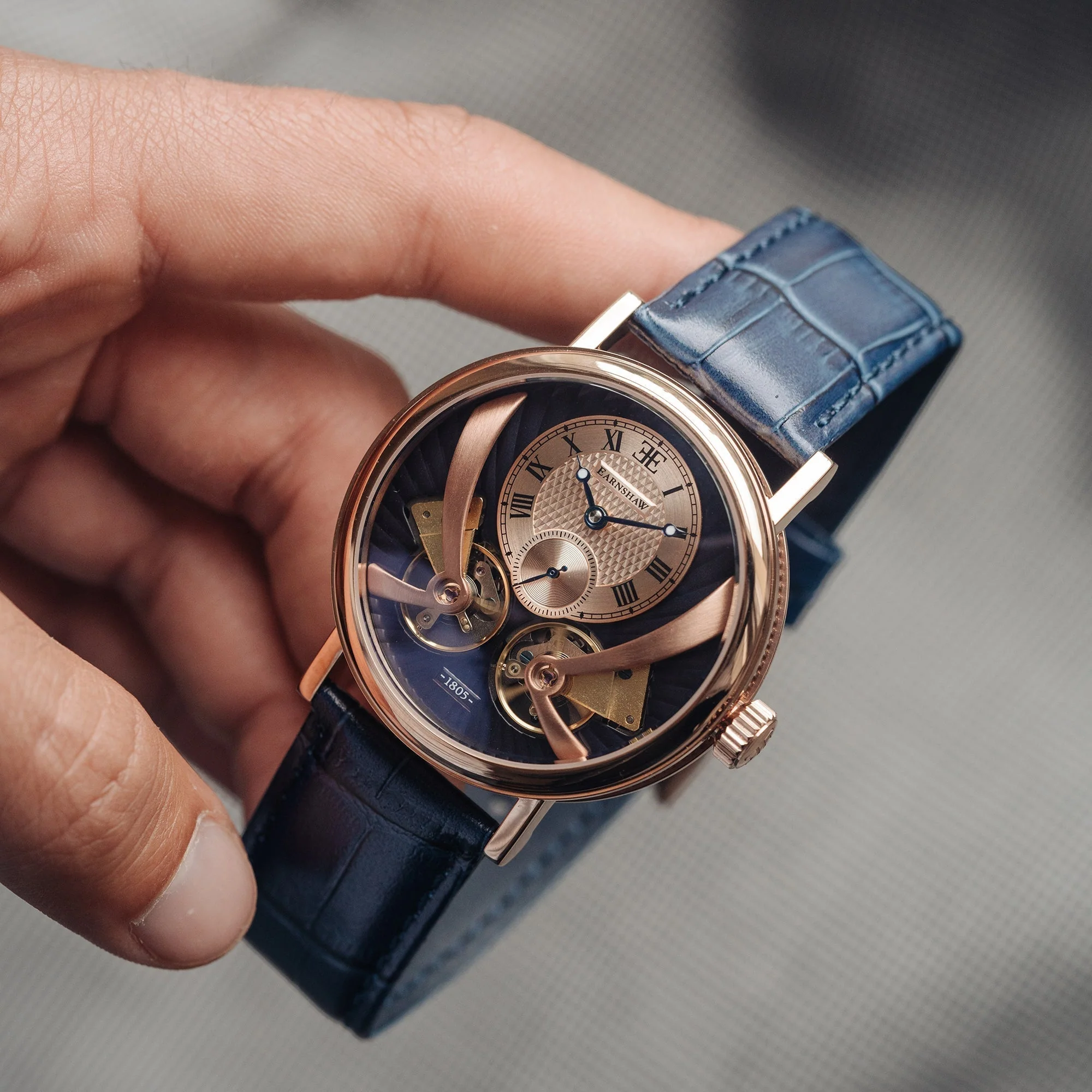 Thomas Earnshaw Beaufort Anatolia Automatic Blue / Leather Blue Dial - Image 2