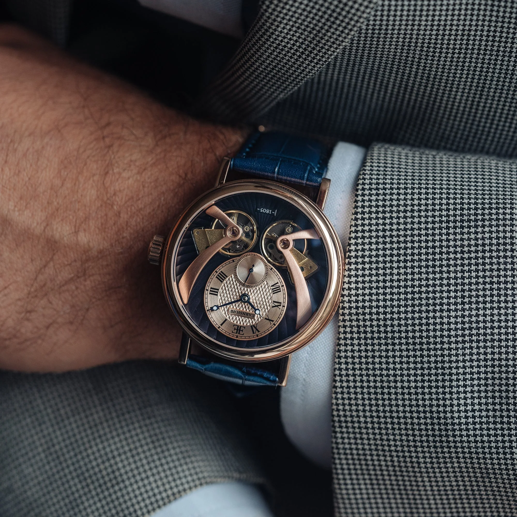 Thomas Earnshaw Beaufort Anatolia Automatic Blue / Leather Blue Dial - Image 5