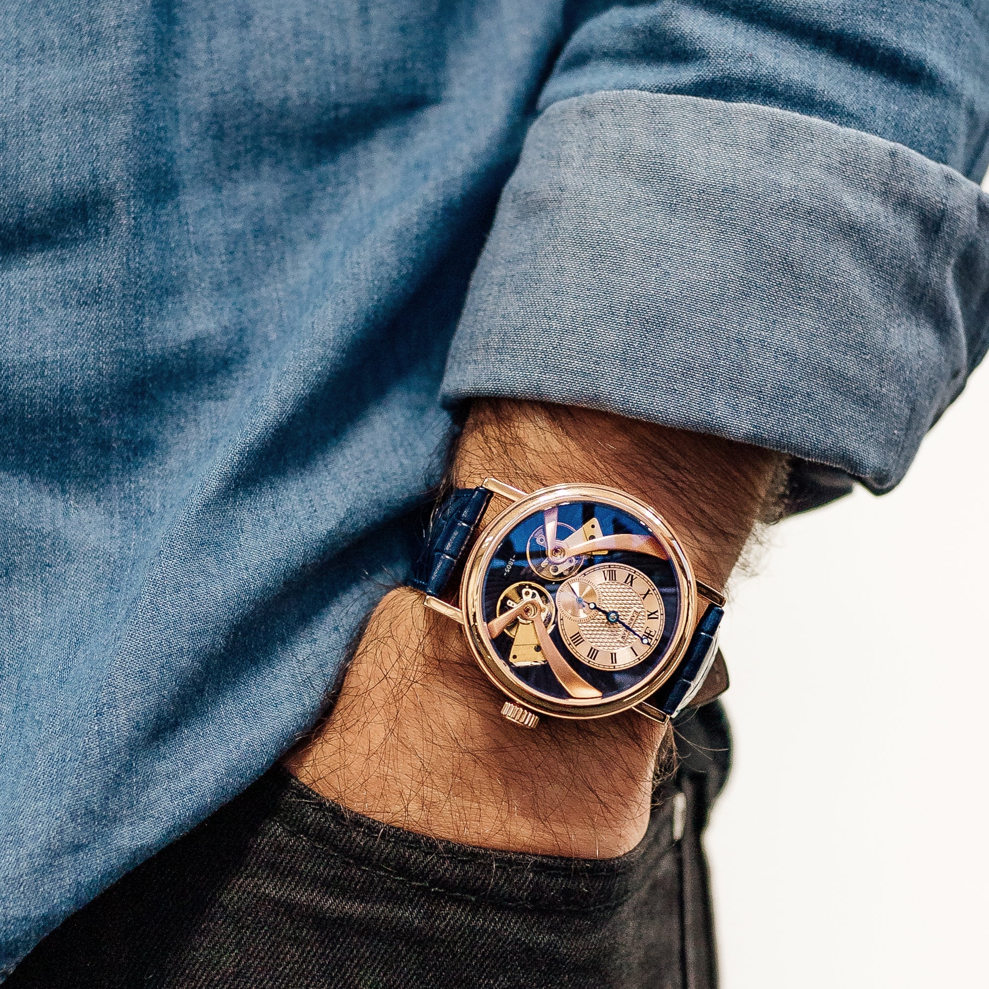 Thomas Earnshaw Beaufort Anatolia Automatic Blue / Leather Blue Dial - Image 6