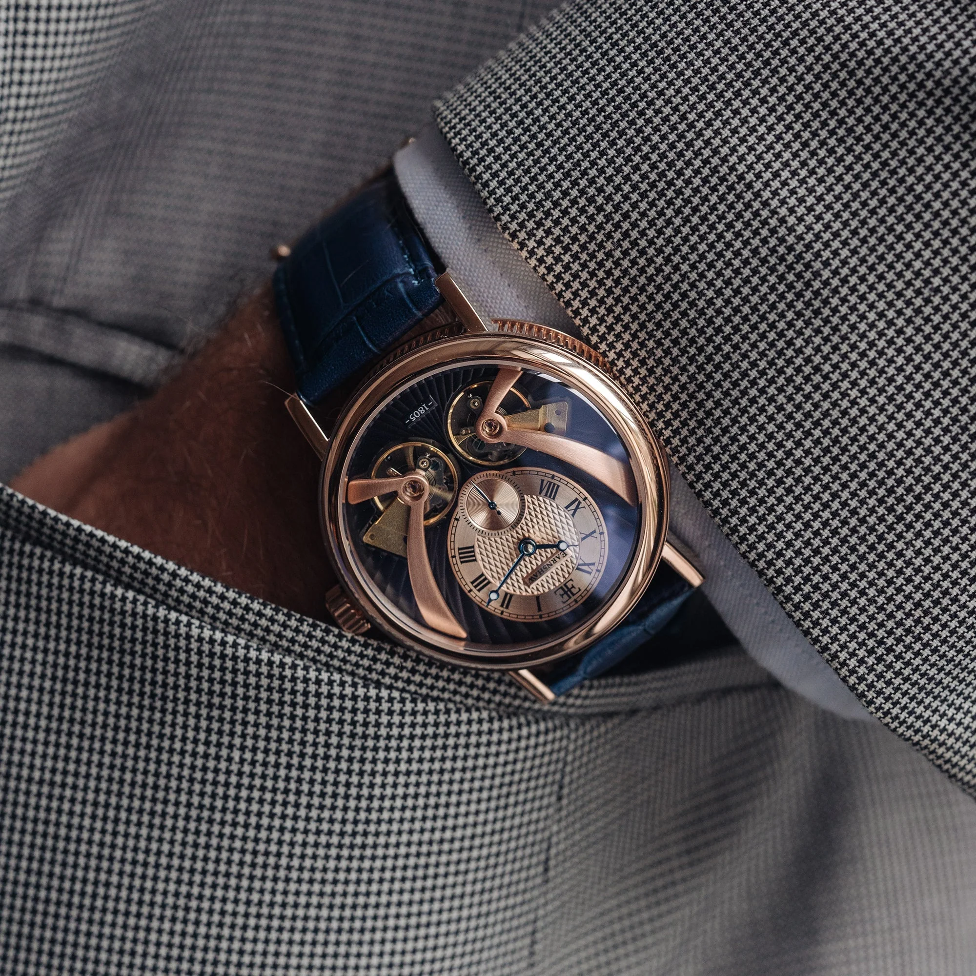 Thomas Earnshaw Beaufort Anatolia Automatic Blue / Leather Blue Dial - Image 9
