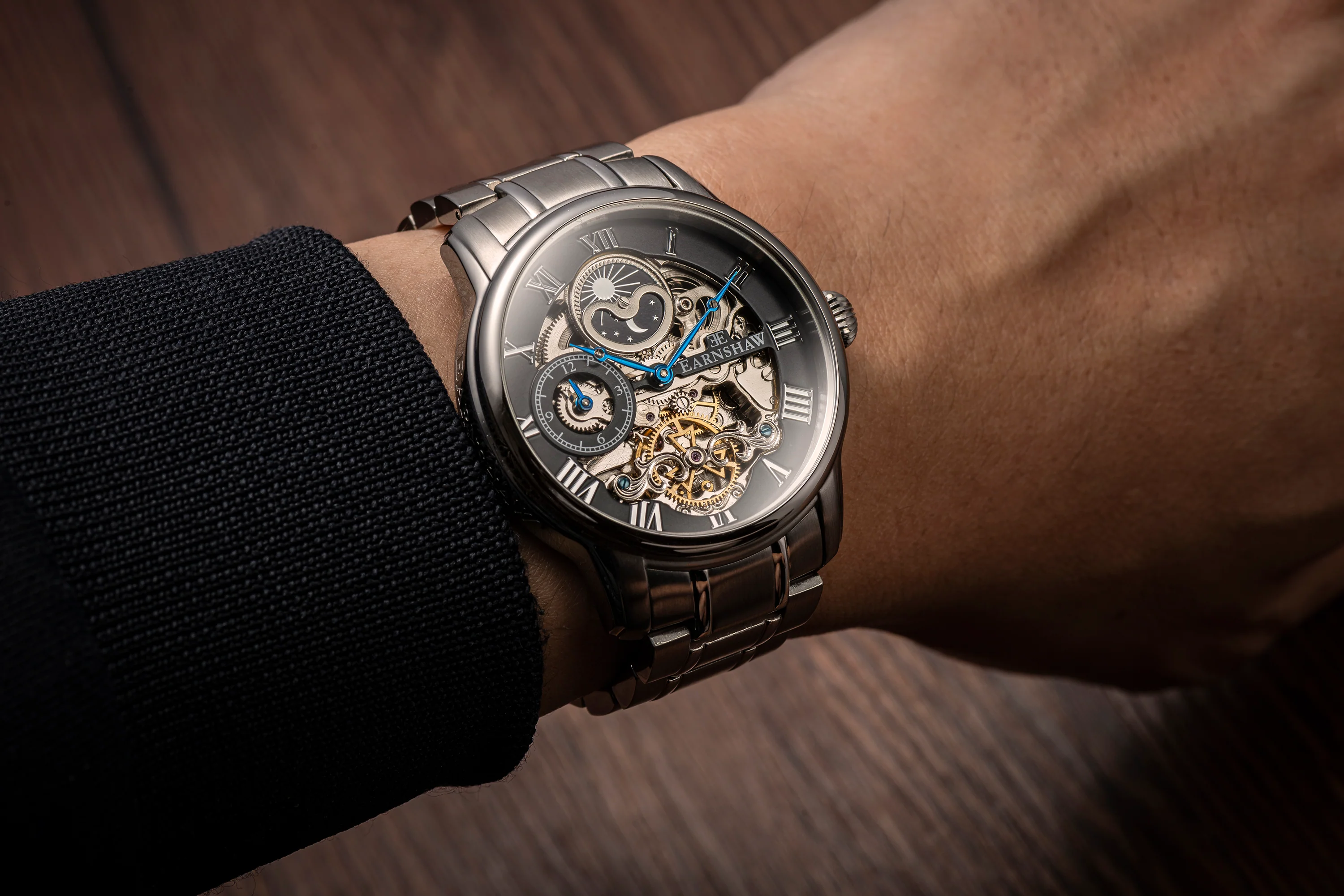Longitude Automatic Skeleton Watch Grey & Stainless Steel / Solid bracelet Gray Dial - Image 11