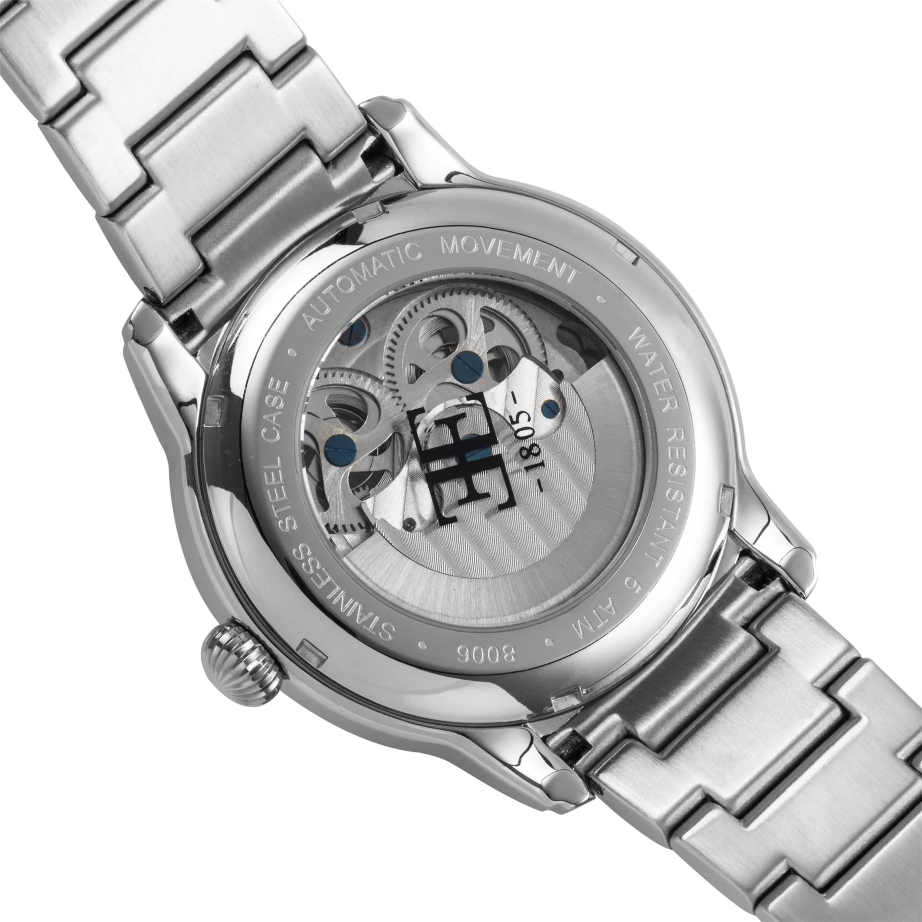 Longitude Automatic Skeleton Watch Grey & Stainless Steel / Solid bracelet Gray Dial - Image 8
