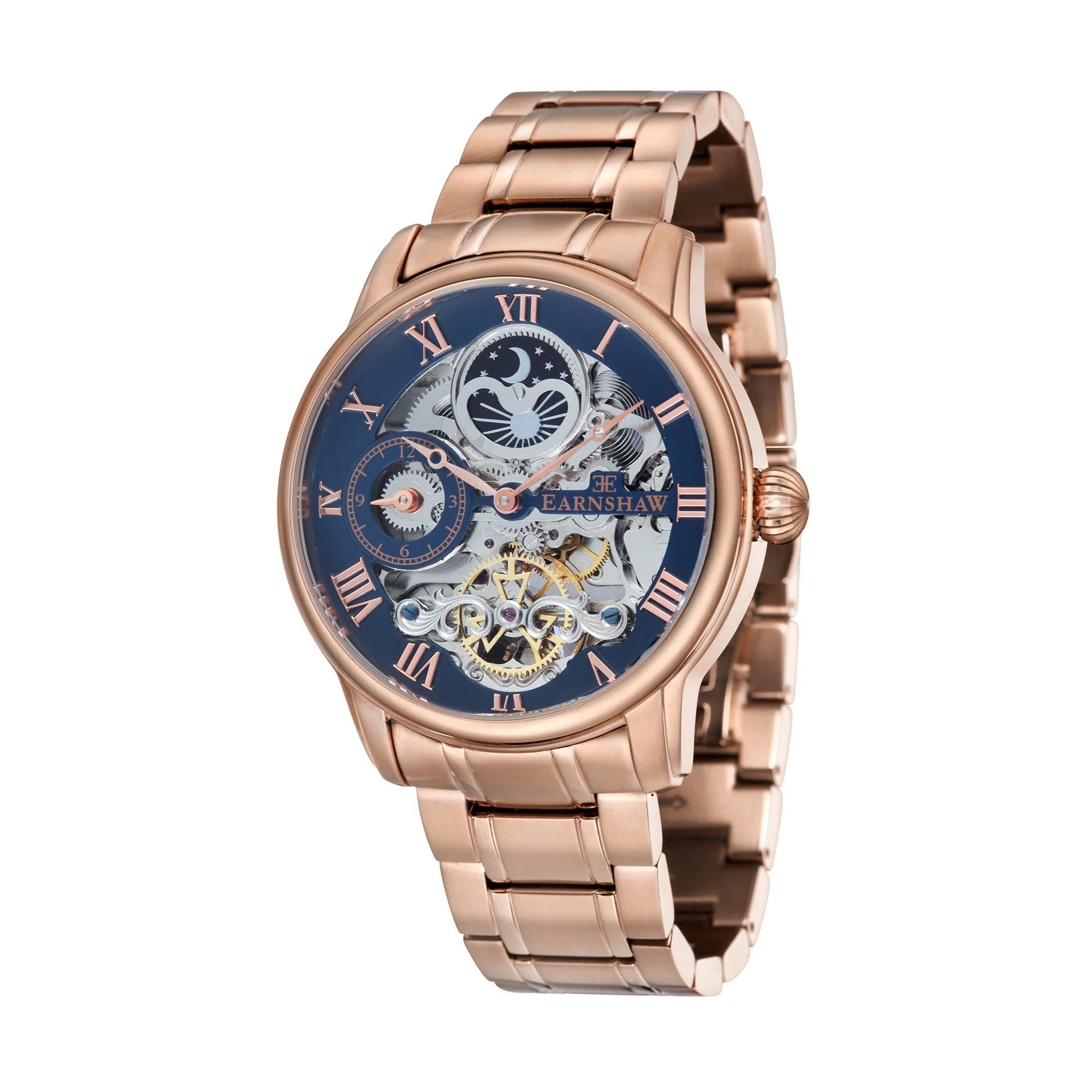 Longitude Automatic Skeleton Watch Black & Ionic Plating Rose Gold / Solid bracelet | Black Dial - Image 10