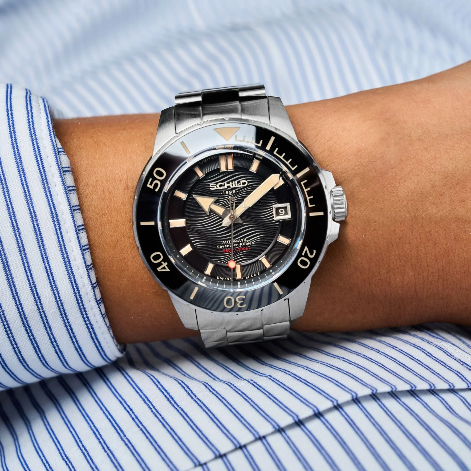 Hermann Swiss Automatic Limited Edition Black / Stainless Steel | Black Dial - Image 2