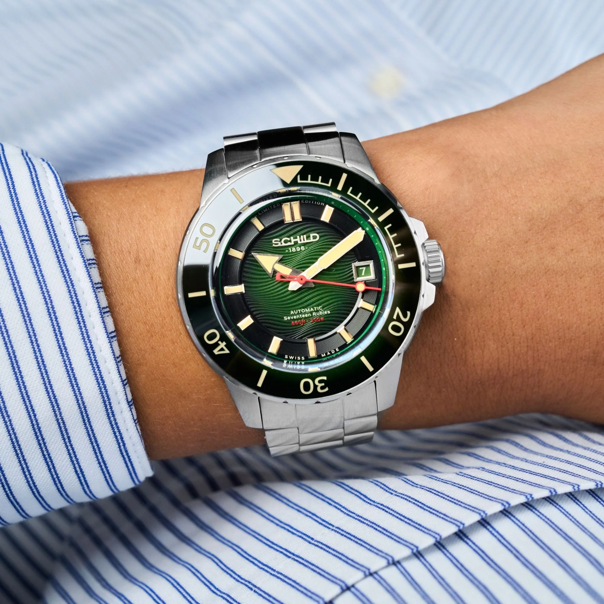 Hermann Swiss Automatic Limited Edition Green / Stainless Steel | Green Dial - Image 2