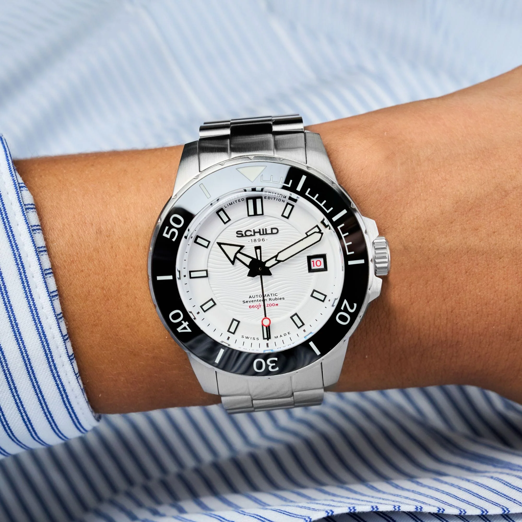 Hermann Swiss Automatic Limited Edition White / Stainless Steel | White Dial - Image 2