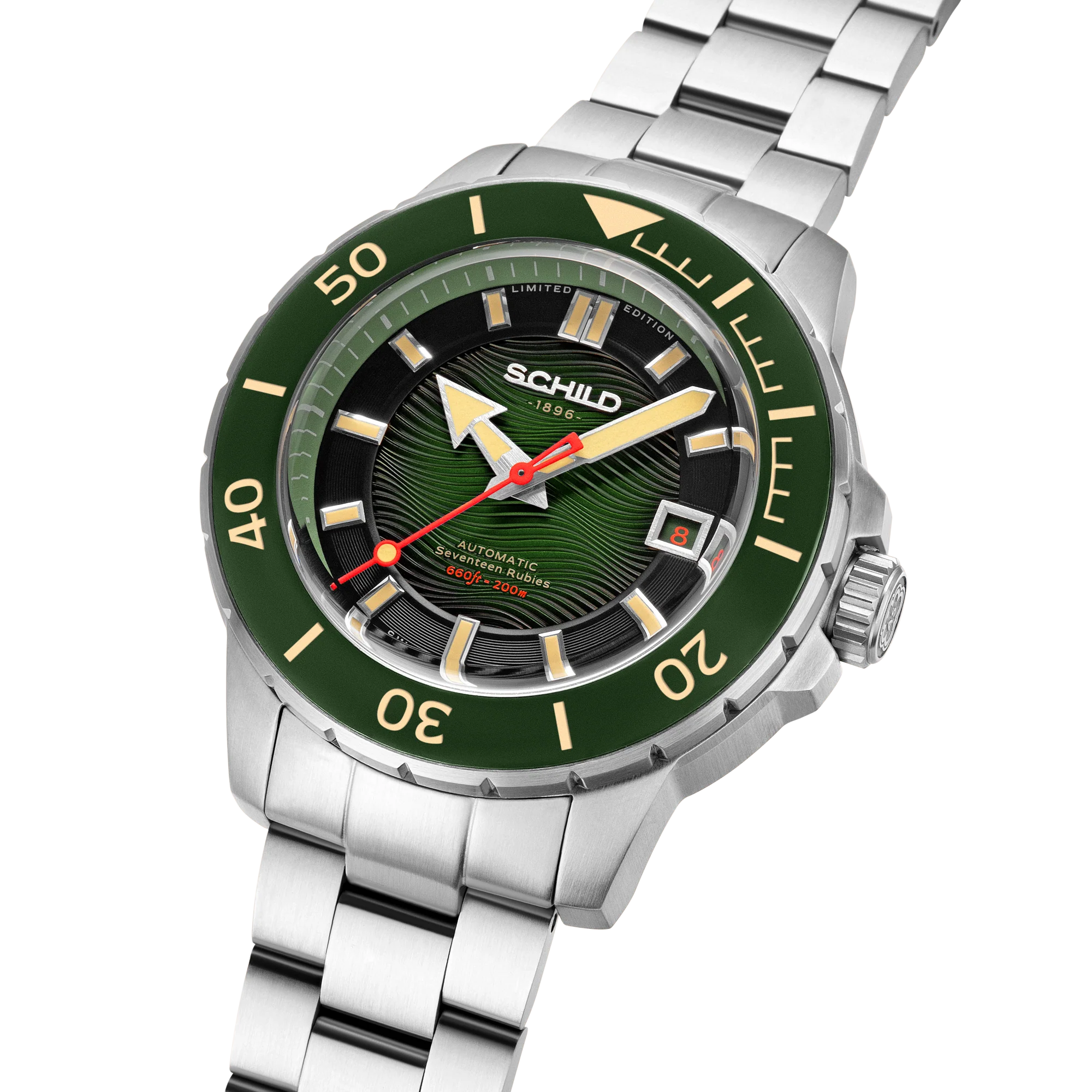 Hermann Swiss Automatic Limited Edition Watch Winder Set Green / Stainless Steel | Green Dial - Image 3