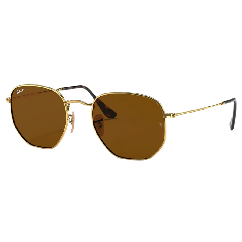 HEXAGONAL FLAT LENSES MEN'S Gold / Polar Brown | Dial