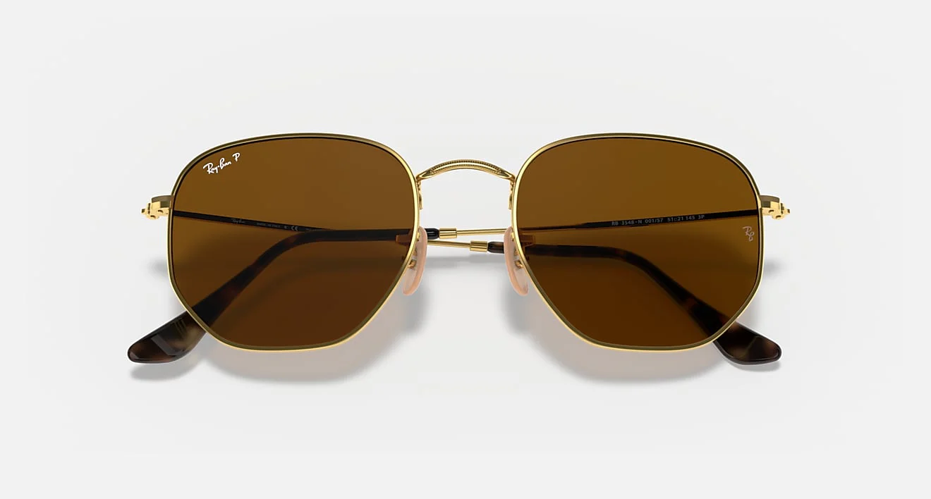 HEXAGONAL FLAT LENSES MEN'S Gold / Polar Brown | Dial - Image 2