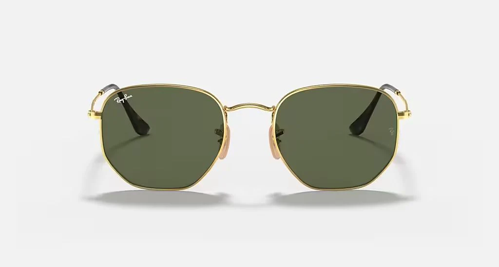 HEXAGONAL FLAT LENSES MEN'S Gold / Green - Image 2