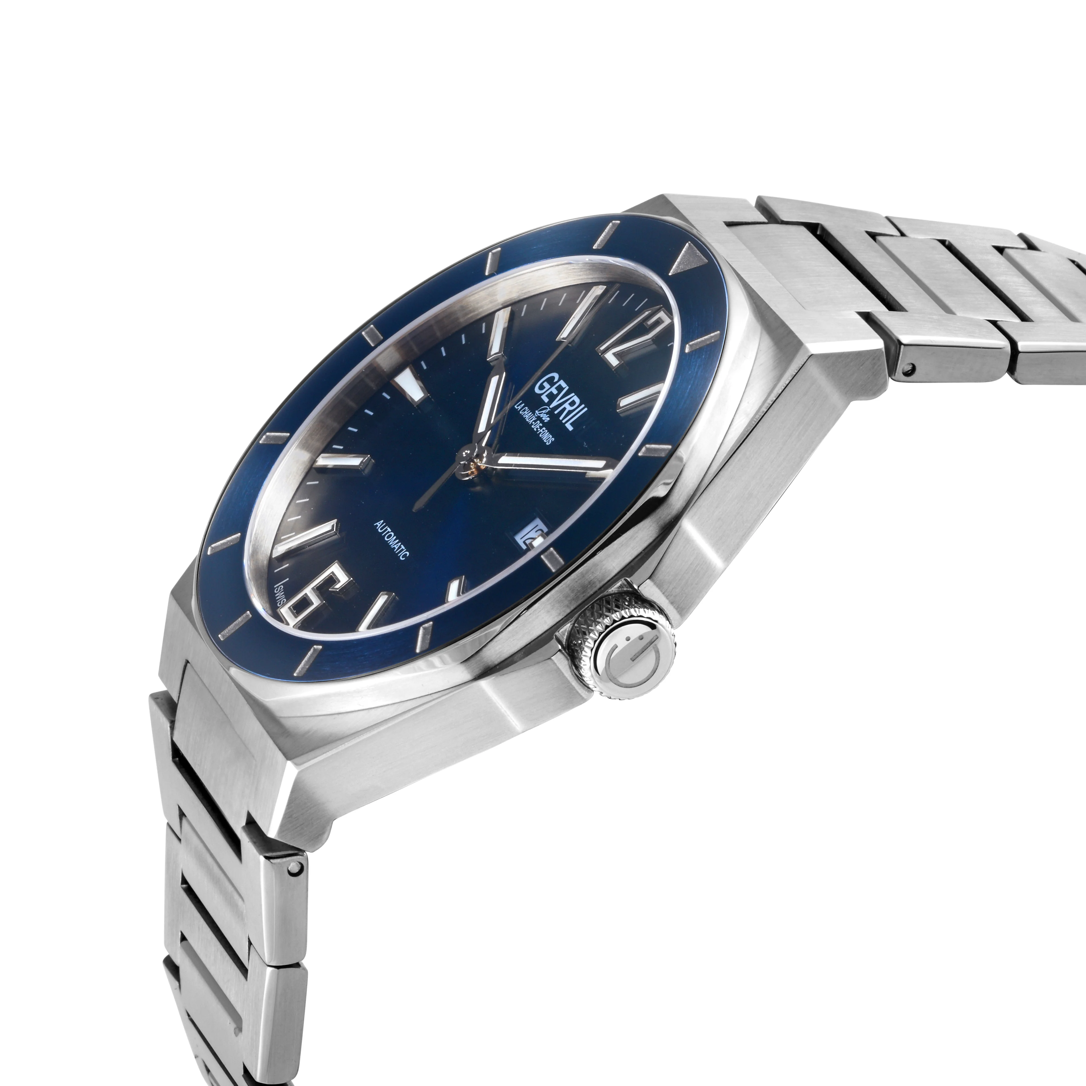 High Line Gevril High Line Swiss Made SW200 Automatic Blue Bezel steel watch - Image 3