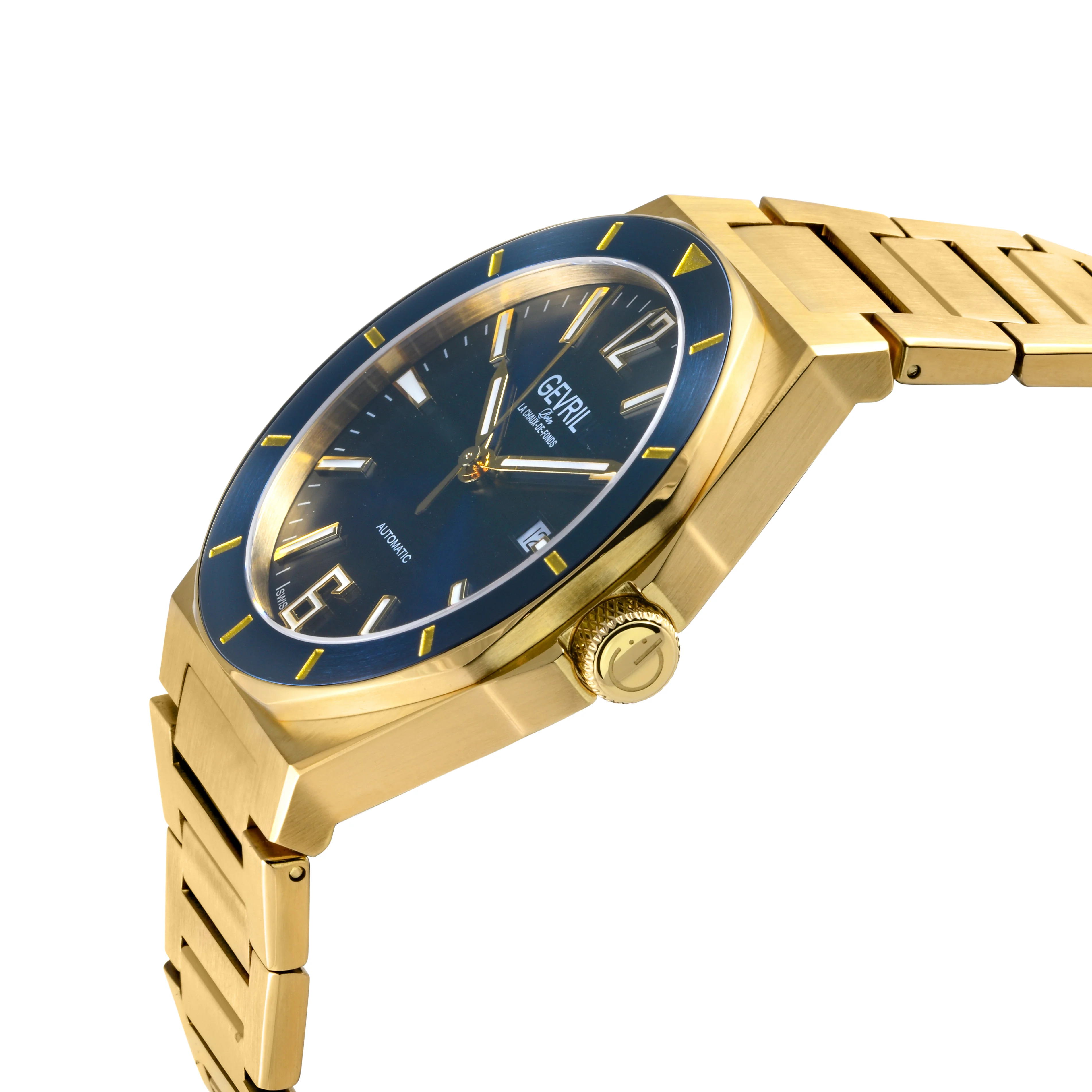 High Line Swiss Made SW200 Blue IP Gold | Blue Dial - Image 3