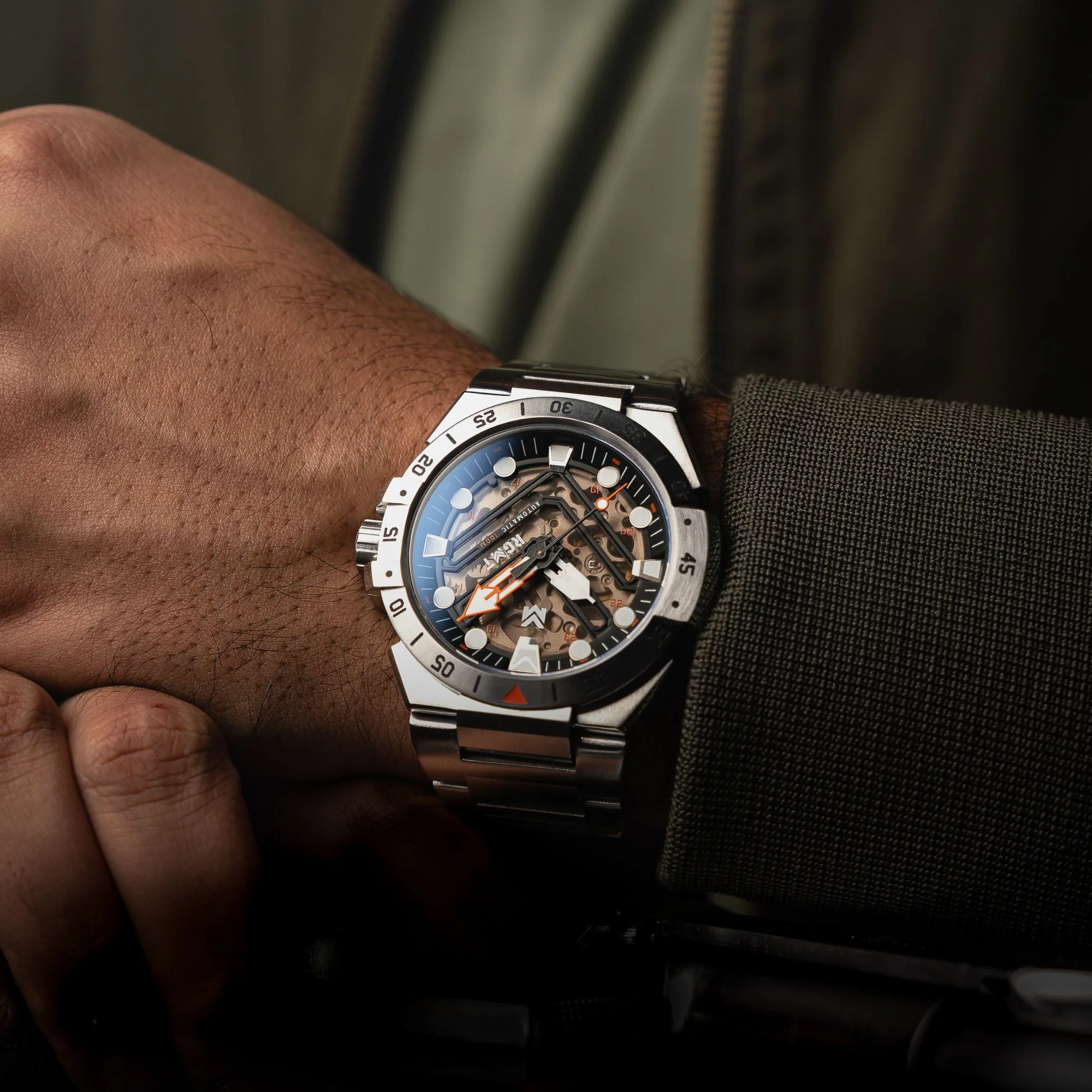 Himars Skeleton Automatic Black / Stainless Steel Stainless Steel | Black Dial - Image 3