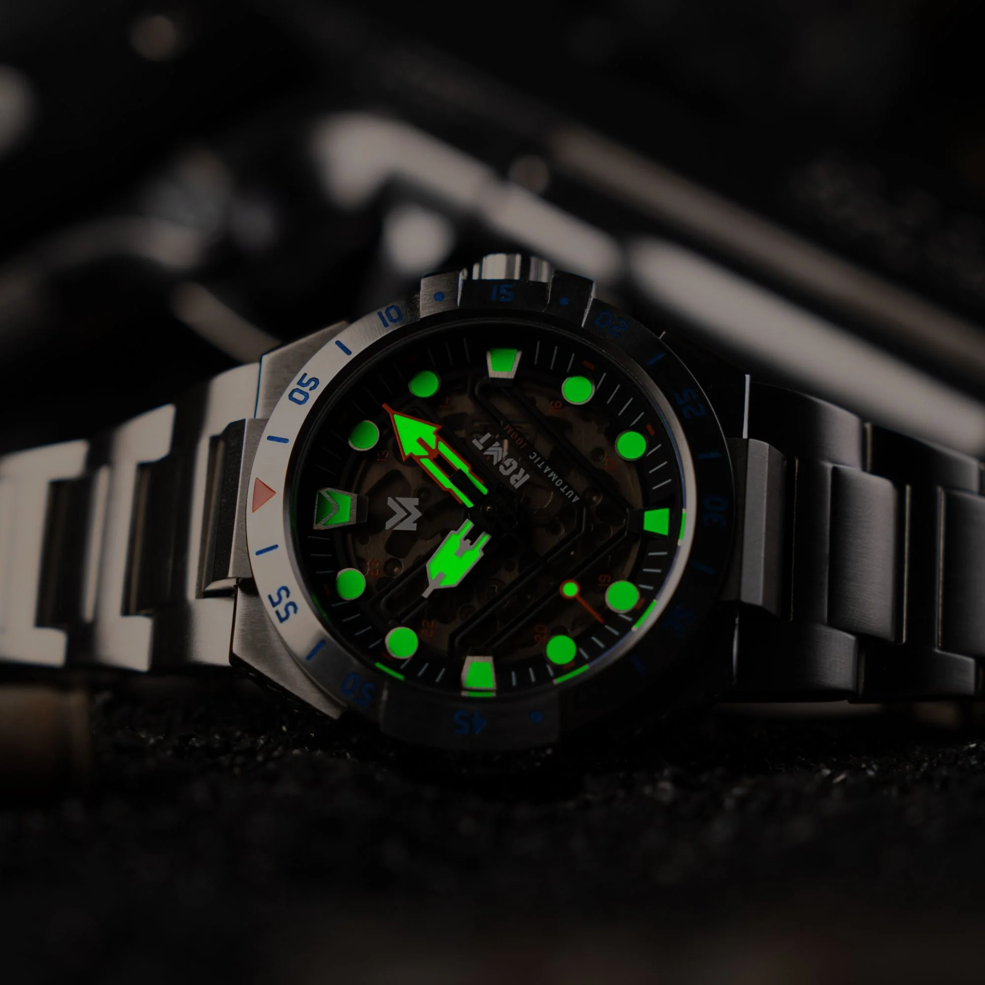 Himars Skeleton Automatic Black / Stainless Steel Stainless Steel | Black Dial - Image 4