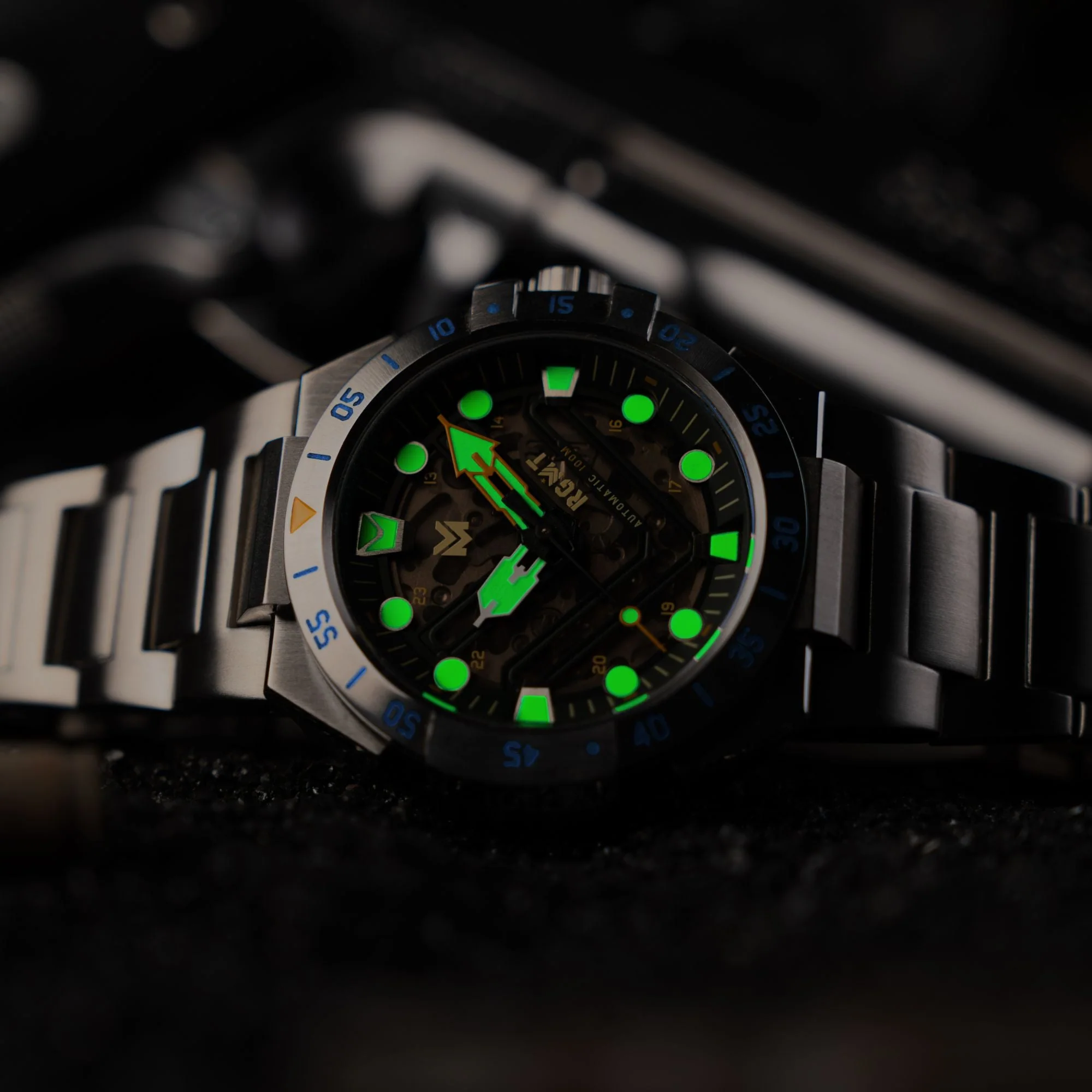 Himars Skeleton Automatic Green / Stainless Steel Stainless Steel | Green Dial - Image 4