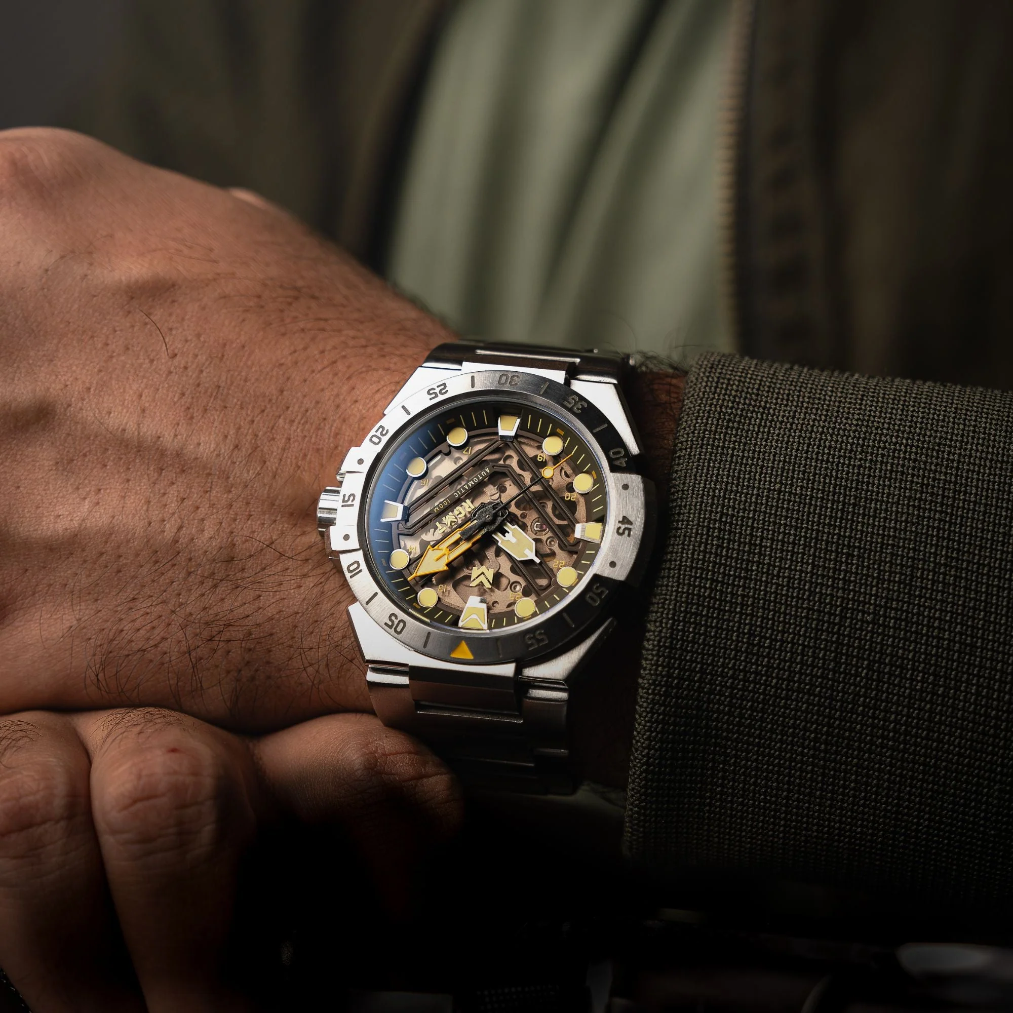 Himars Skeleton Automatic Brown / Stainless Steel Stainless Steel | Brown Dial - Image 3