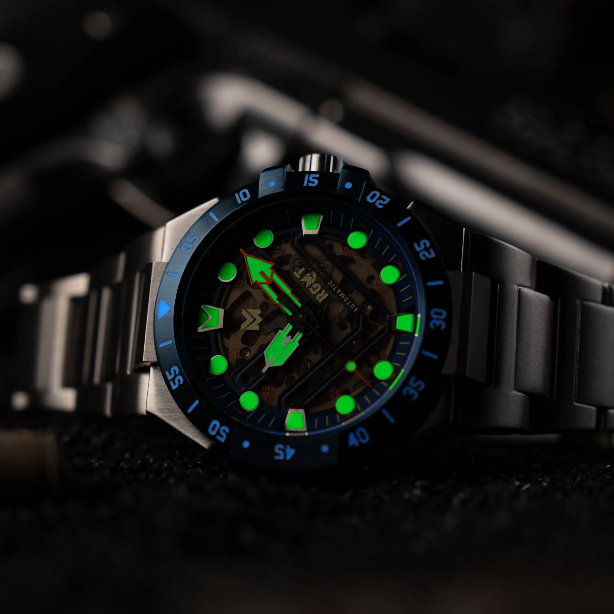 Himars Skeleton Automatic Blue / Stainless Steel Stainless Steel | Blue Dial - Image 4