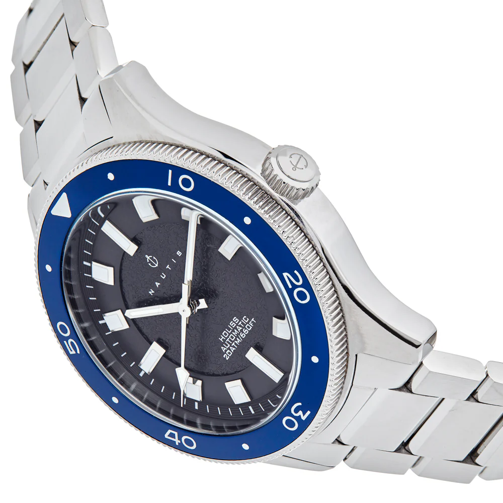 Holiss Automatic Diver Silver/Blue | Black Dial - Image 2